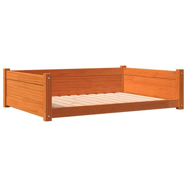 Cama para perros madera de pino marrón cera 1055x755x28 cm Marrón cera  105.5 x 75.5 x 28 cm