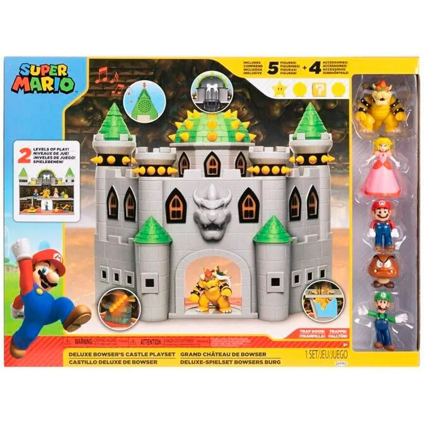 Jakks Pacific Conjuntos de edificios Super Mario Bros Bowser Castle (x9) MULTICOLOR