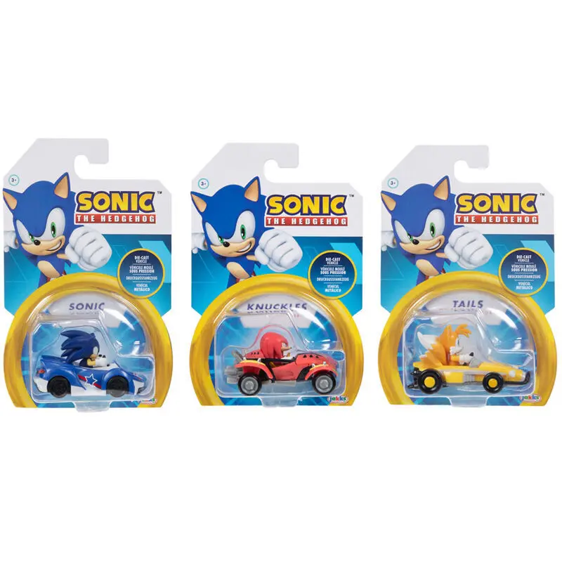 Jakks Pacific Figurita Sonic The Hedgehog serie 3 vehicles (x3) MULTICOLOR