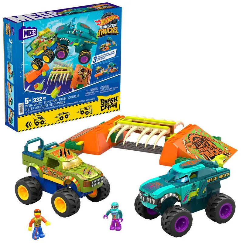 Mattel Juegos de coches Hot Wheels Mega-wrex Monster Trucks Mega Construx MULTICOLOR