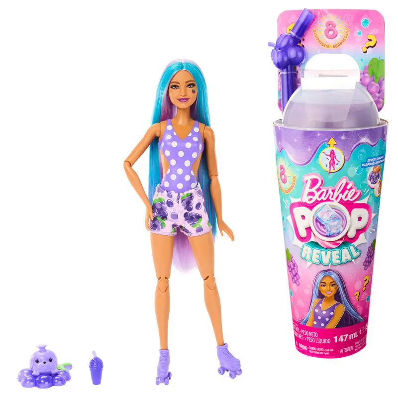 Mattel Muñeca pop! Revela la serie de frutas muñeca de uvas MULTICOLOR