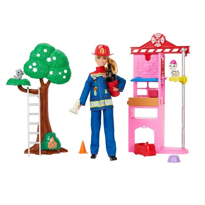 Mattel Muñeca bombero de la estación de bomberos MULTICOLOR