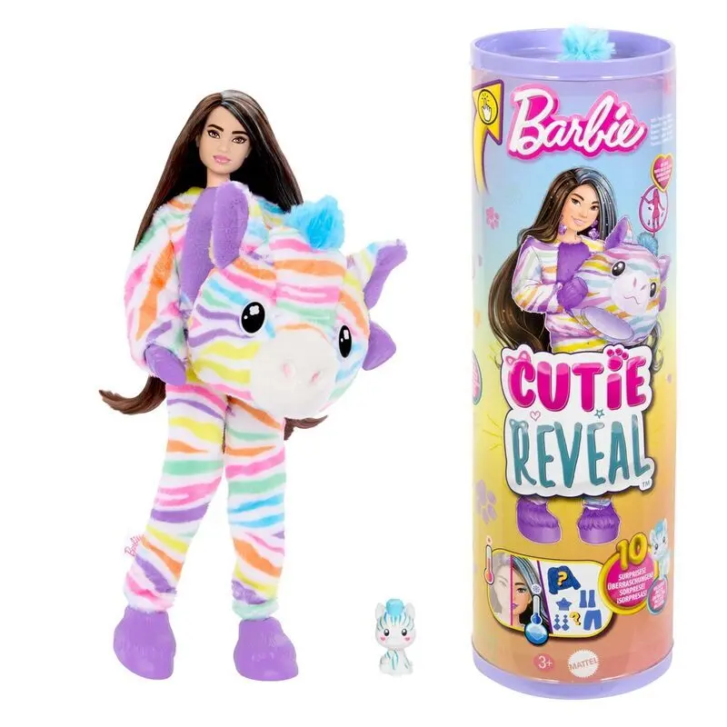 Mattel Muñeca cutie reveal zebra sueños de color MULTICOLOR