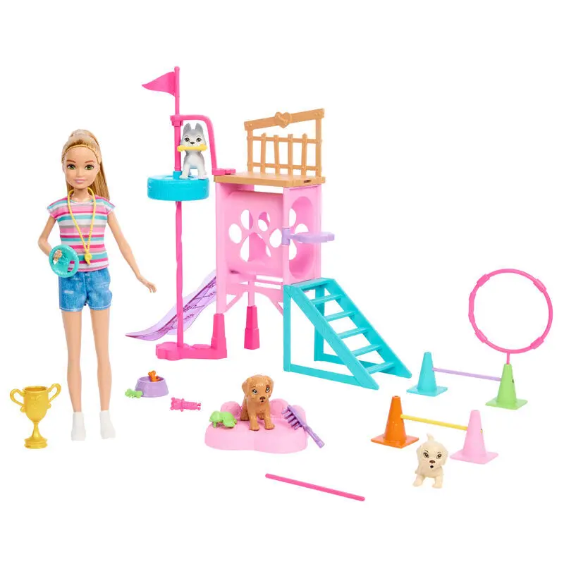 Mattel Muñeca Stacie al rescate set de juego de parque de perritos + muñeca MULTICOLOR