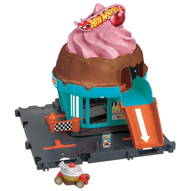 Mattel Juegos de imaginación Hot Wheels City Downtown Ice Cream Swirl MULTICOLOR