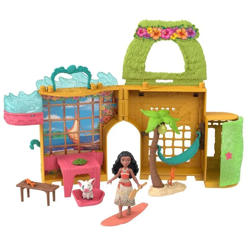 Mattel Muñeca y mini casa en la isla Disney Vaiana Moana Mini Island house MULTICOLOR