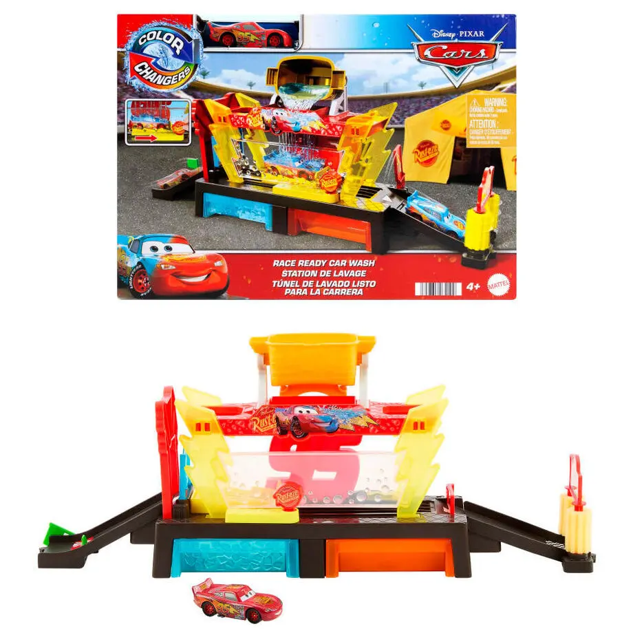 Mattel Juego de coche estación de lavado Disney Cars Race Ready MULTICOLOR