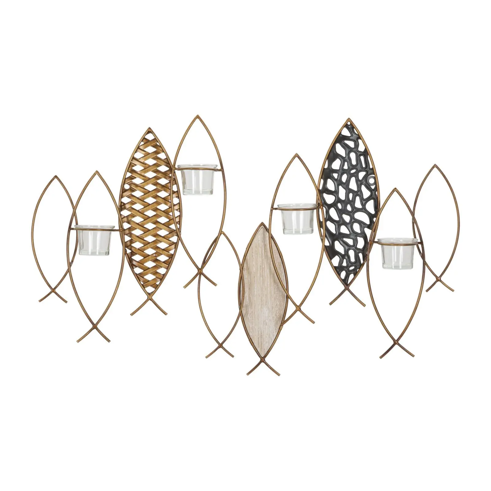 Mauro Ferretti Candelabro de pared Fish MULTICOLOR