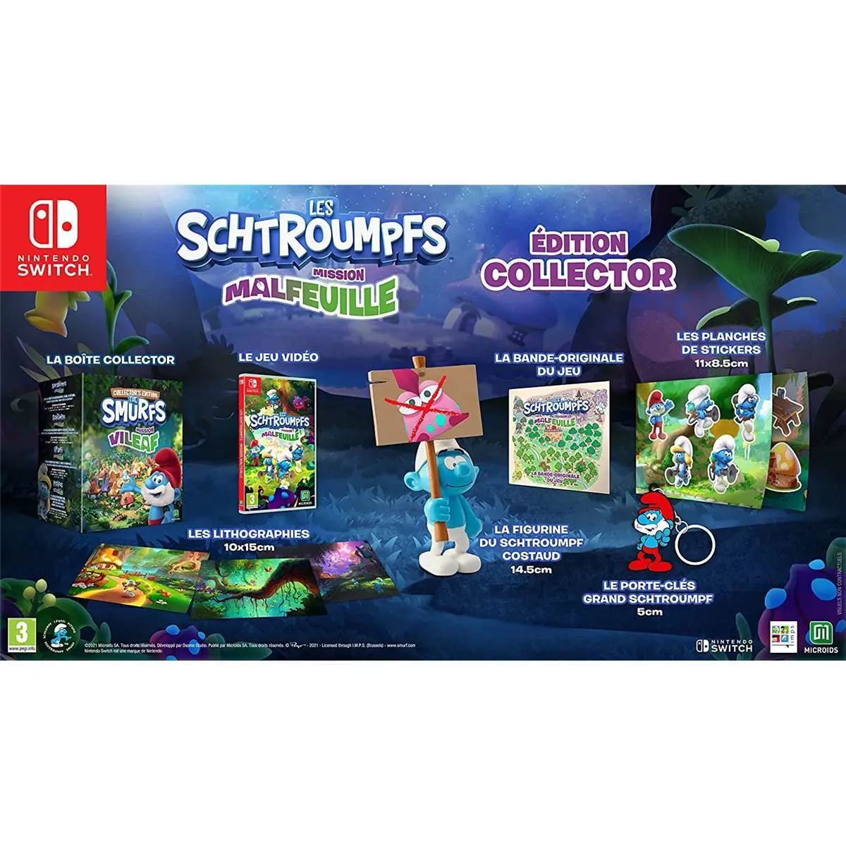 Microids Videojuegos Les Schtroumpfs Mission Malfeuille Collector - Switch MULTICOLOR