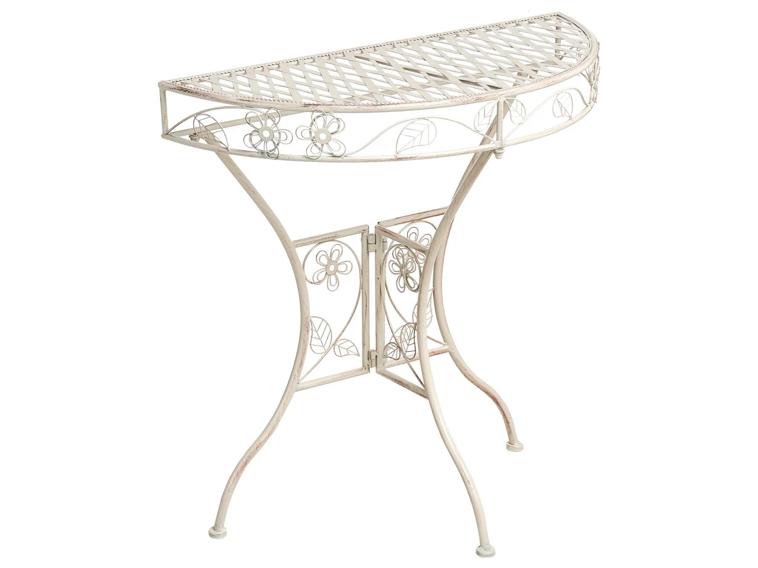 Bistro Table YAVIZA 80 cm 36 cm Metal Light Beige
