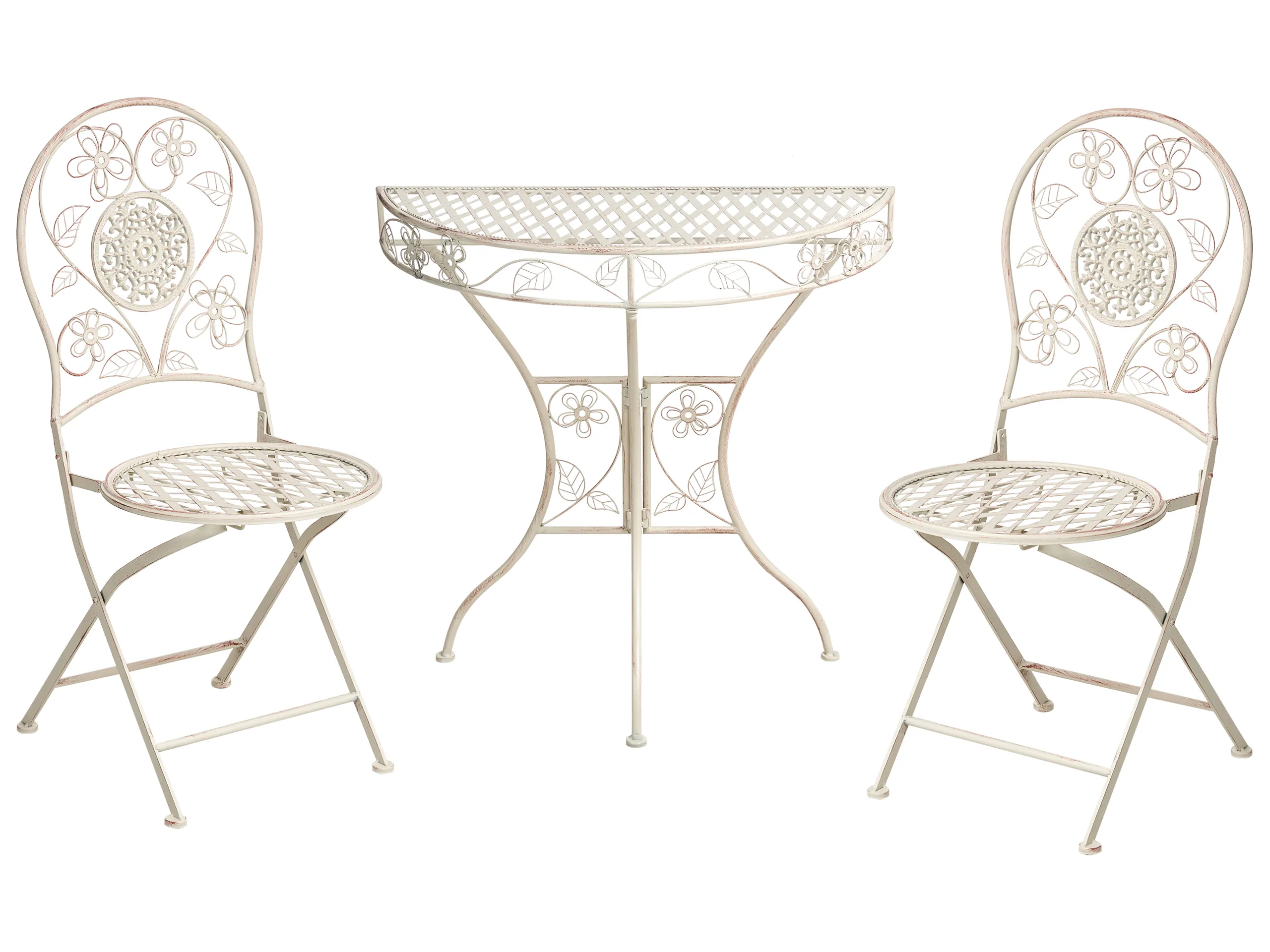 Bistro Set YAVIZA Metal Light Beige