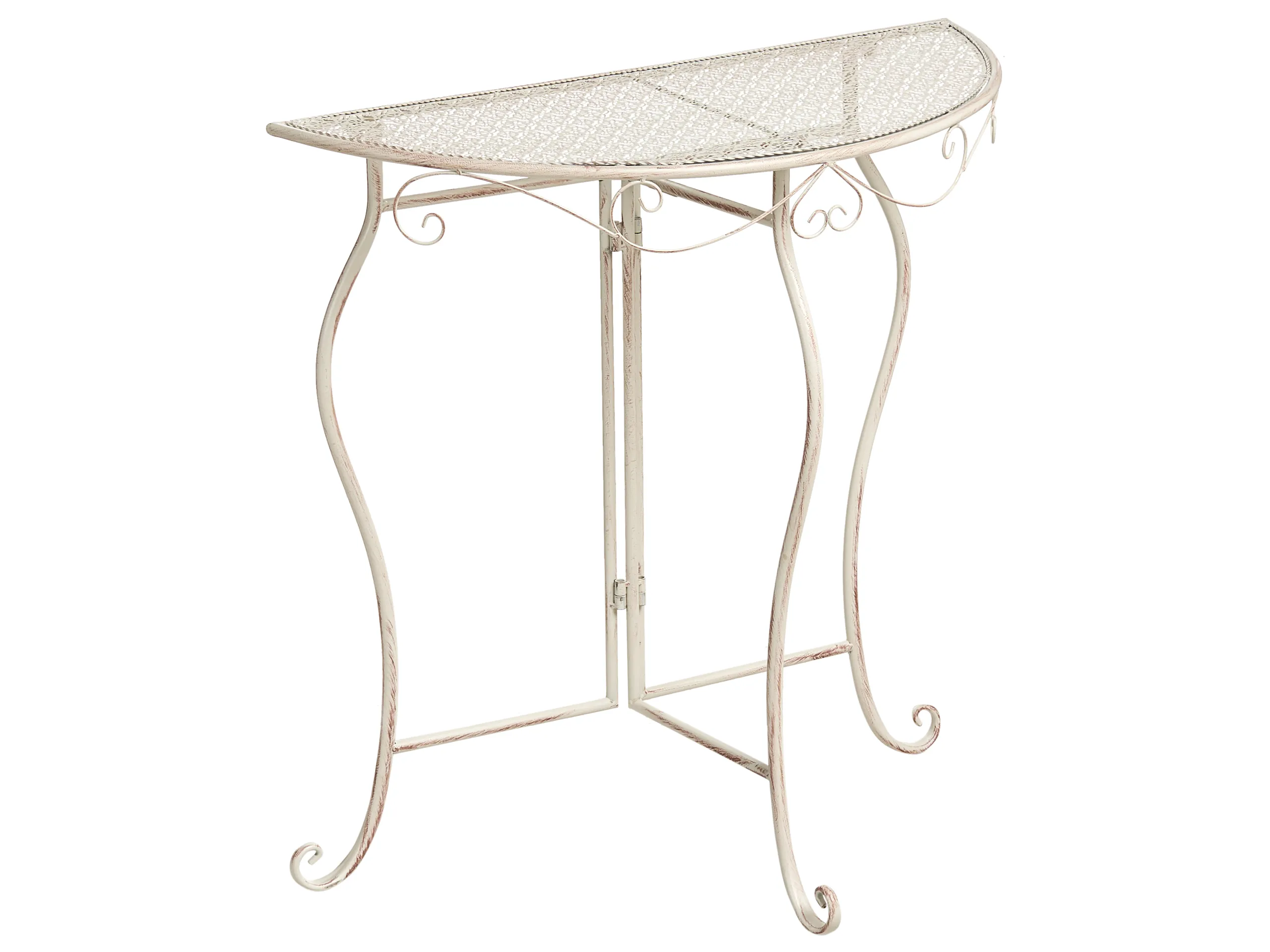 Mesa de balcón FOLELLI 80 cm 36 cm Metal Beige claro