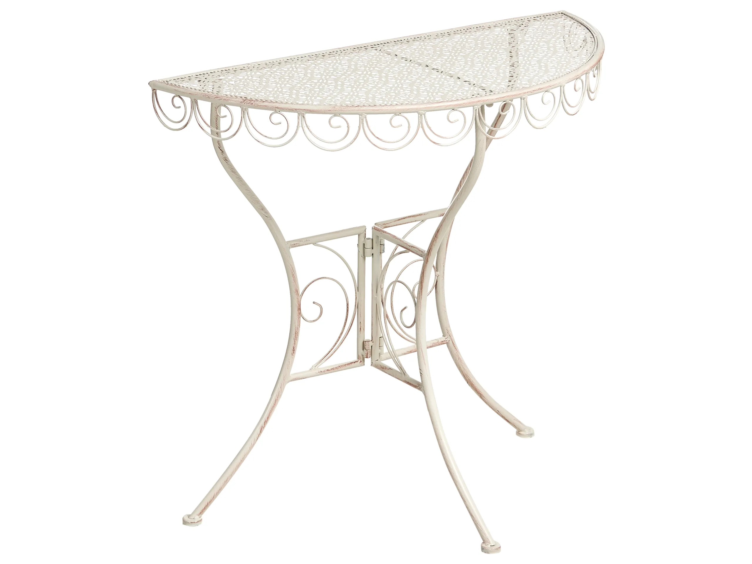 Mesa de balcón JUINA 80 cm 36 cm Metal Beige claro