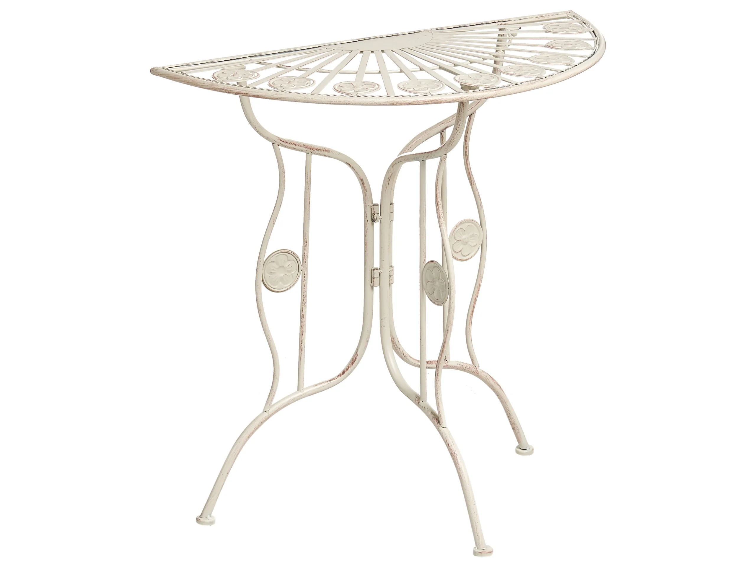 Mesa de balcón COGGIA 80 cm 37 cm Metal Beige claro