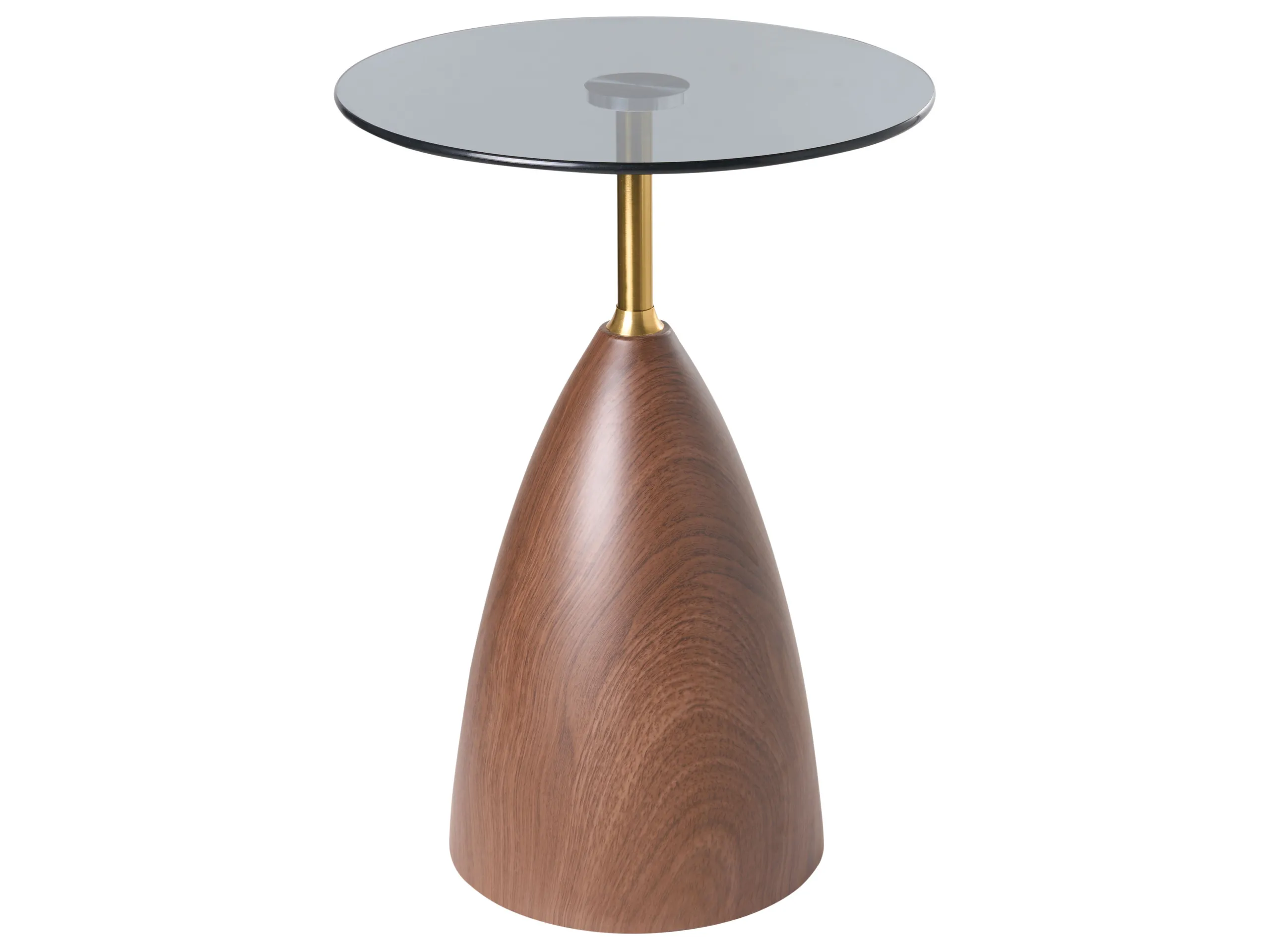 Mesa auxiliar WALLIS Vidrio templado Marrón/Negro