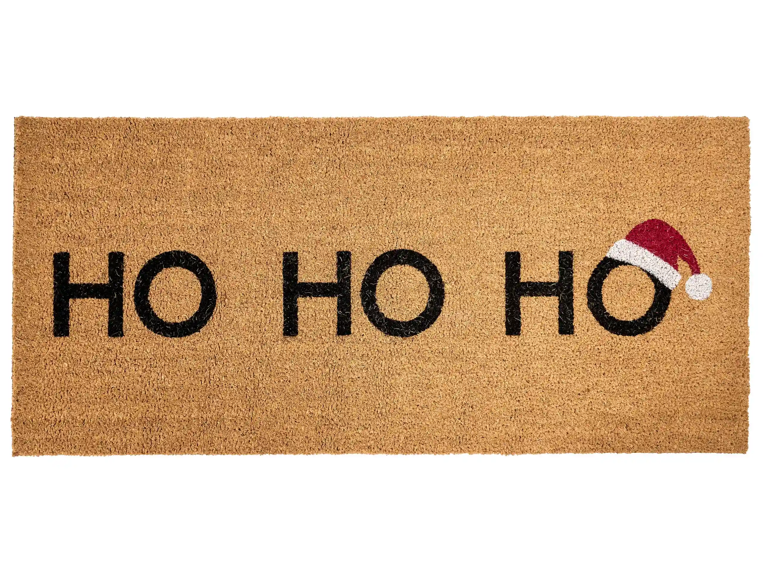 Felpudo PALAKPAKIN Natural 55 x 120 cm Patrón navideño Fibra de coco