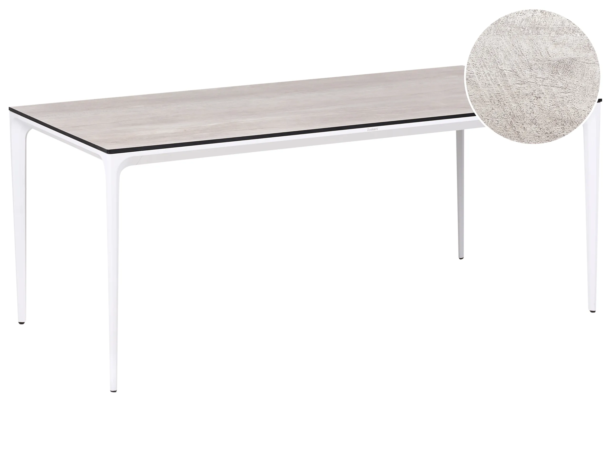 Mesa de jardín SOVARETO 180 cm 90 cm Efecto madera Gris claro