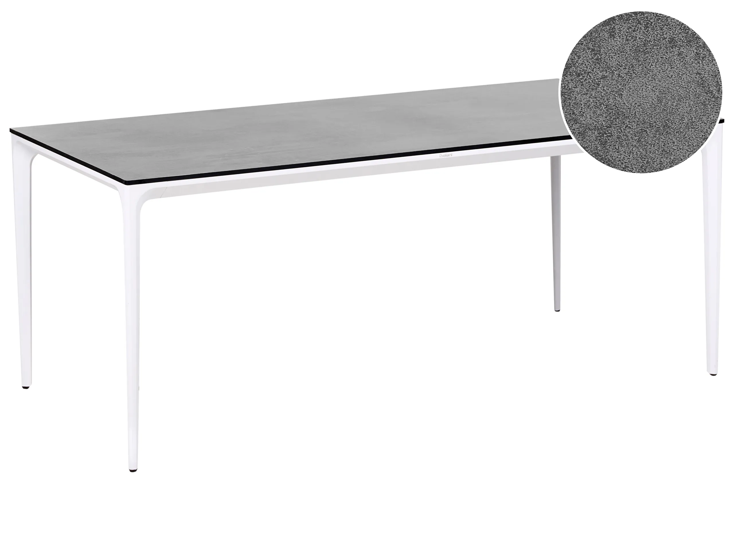 Mesa de jardín SOVARETO 180 cm 90 cm Efecto piedra Gris oscuro