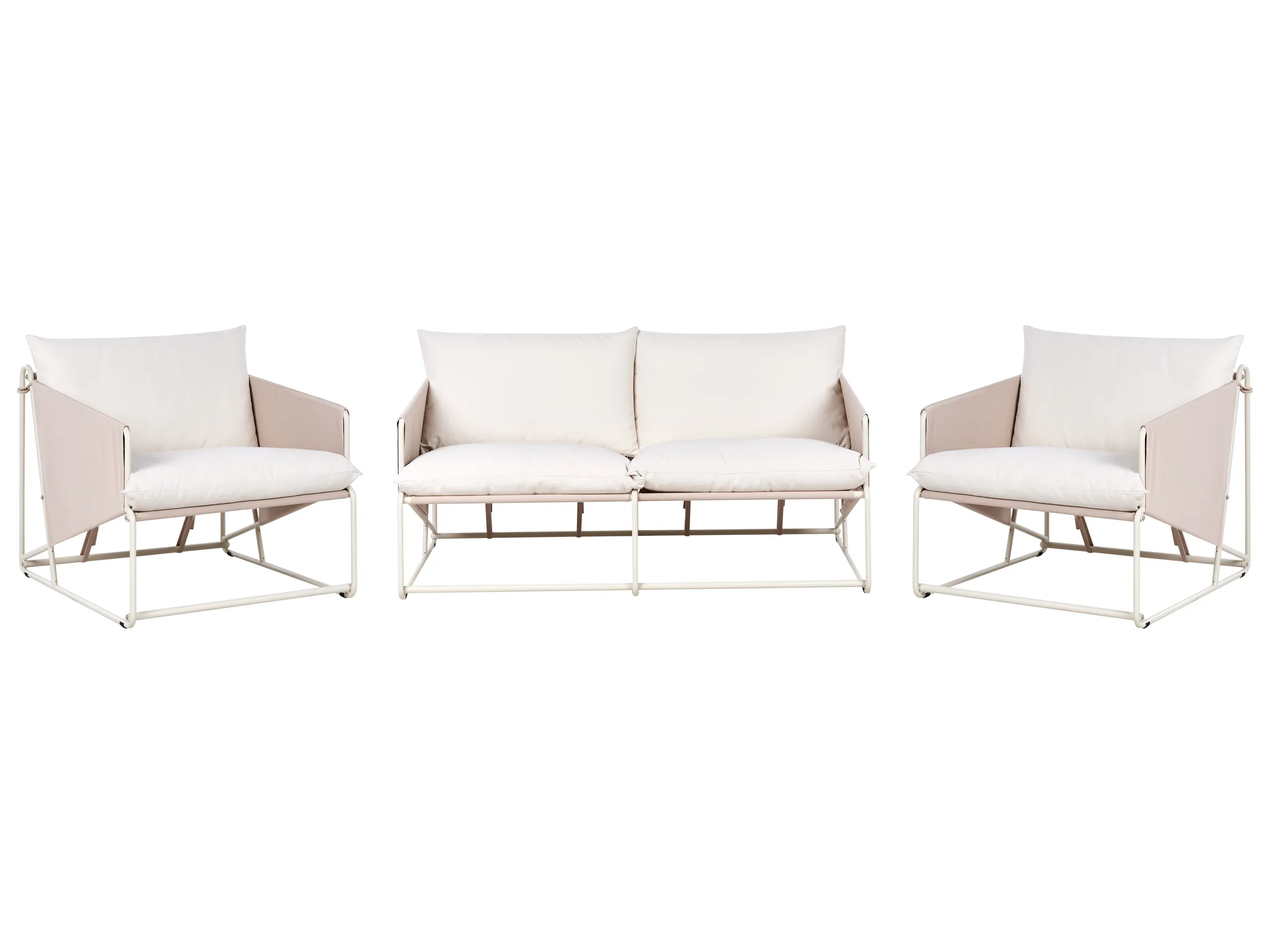 Conjunto de jardín 4 plazas PONTE Metal Beige claro