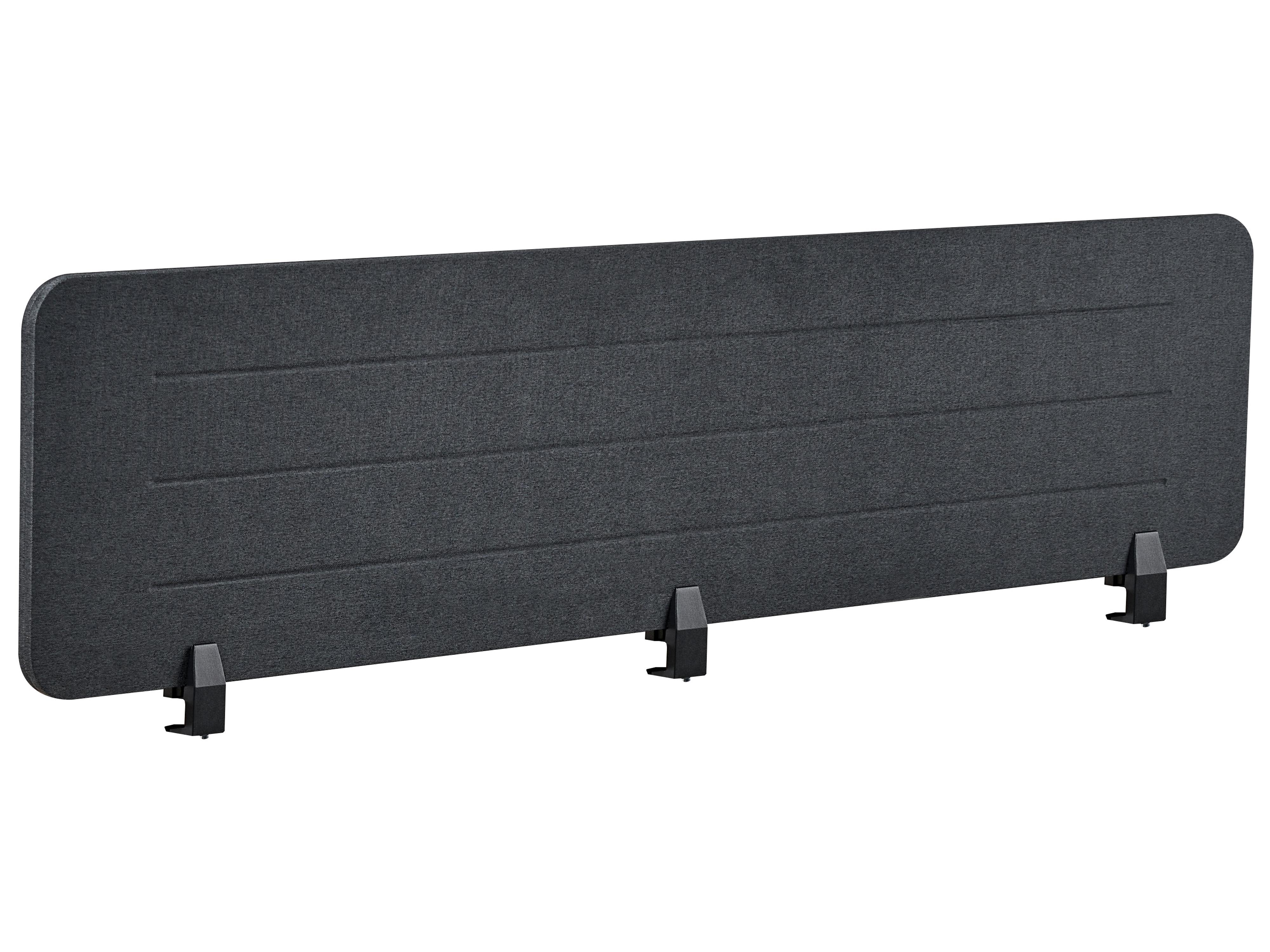 Desk Screen ZIGGY 180 x 40 cm Dark Grey