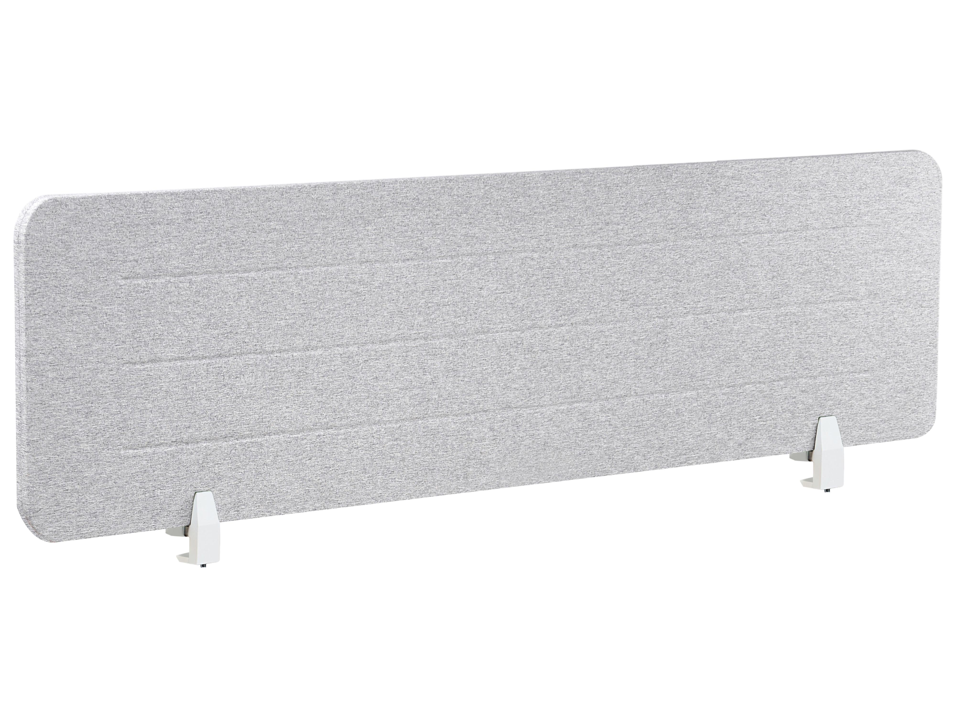 Desk Screen ZIGGY 160 x 40 cm Light Grey