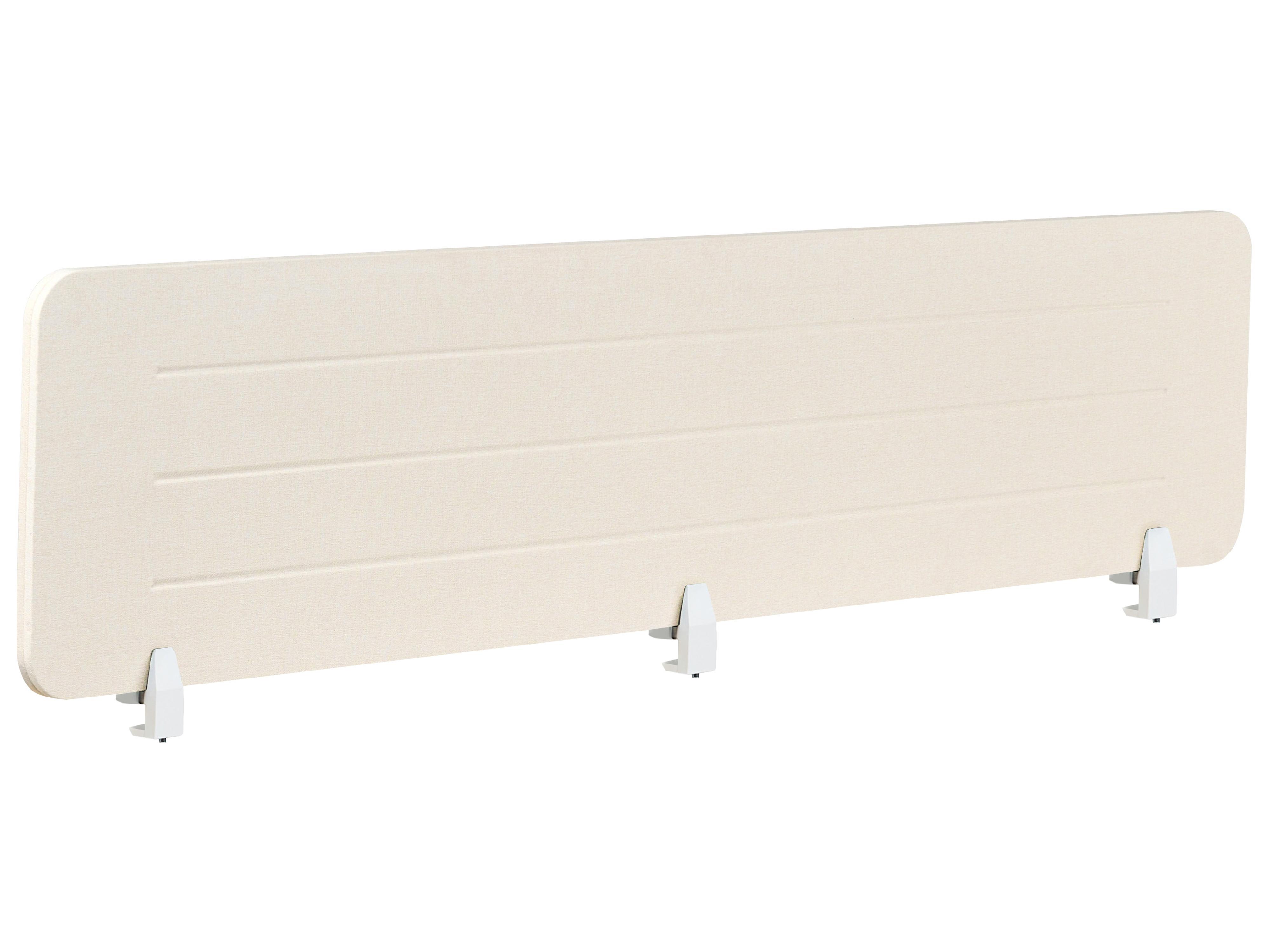 Desk Screen ZIGGY 180 x 40 cm Light Beige