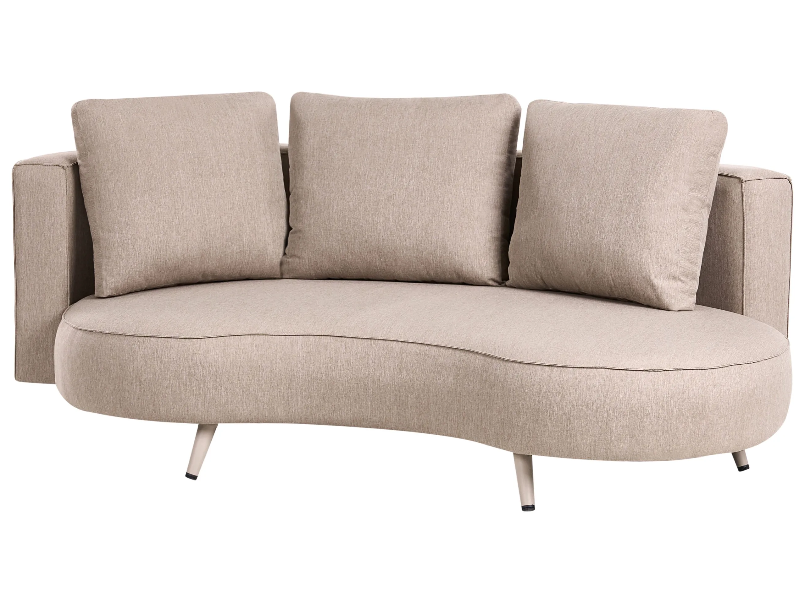 Garden Sofa 3 Seater PARORI Left Hand Beige