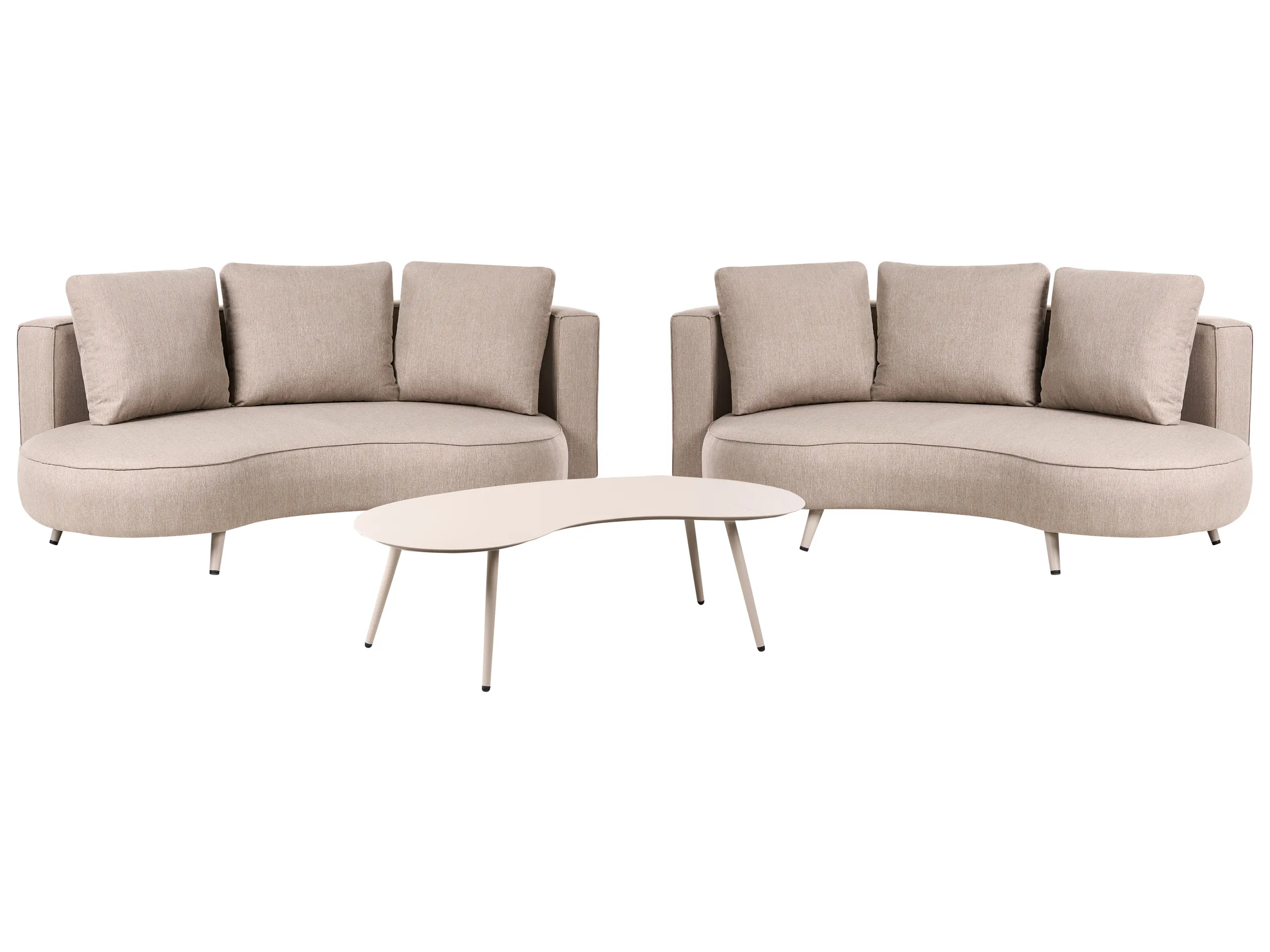 Conjunto de jardín con mesa 6 plazas PARORI Beige
