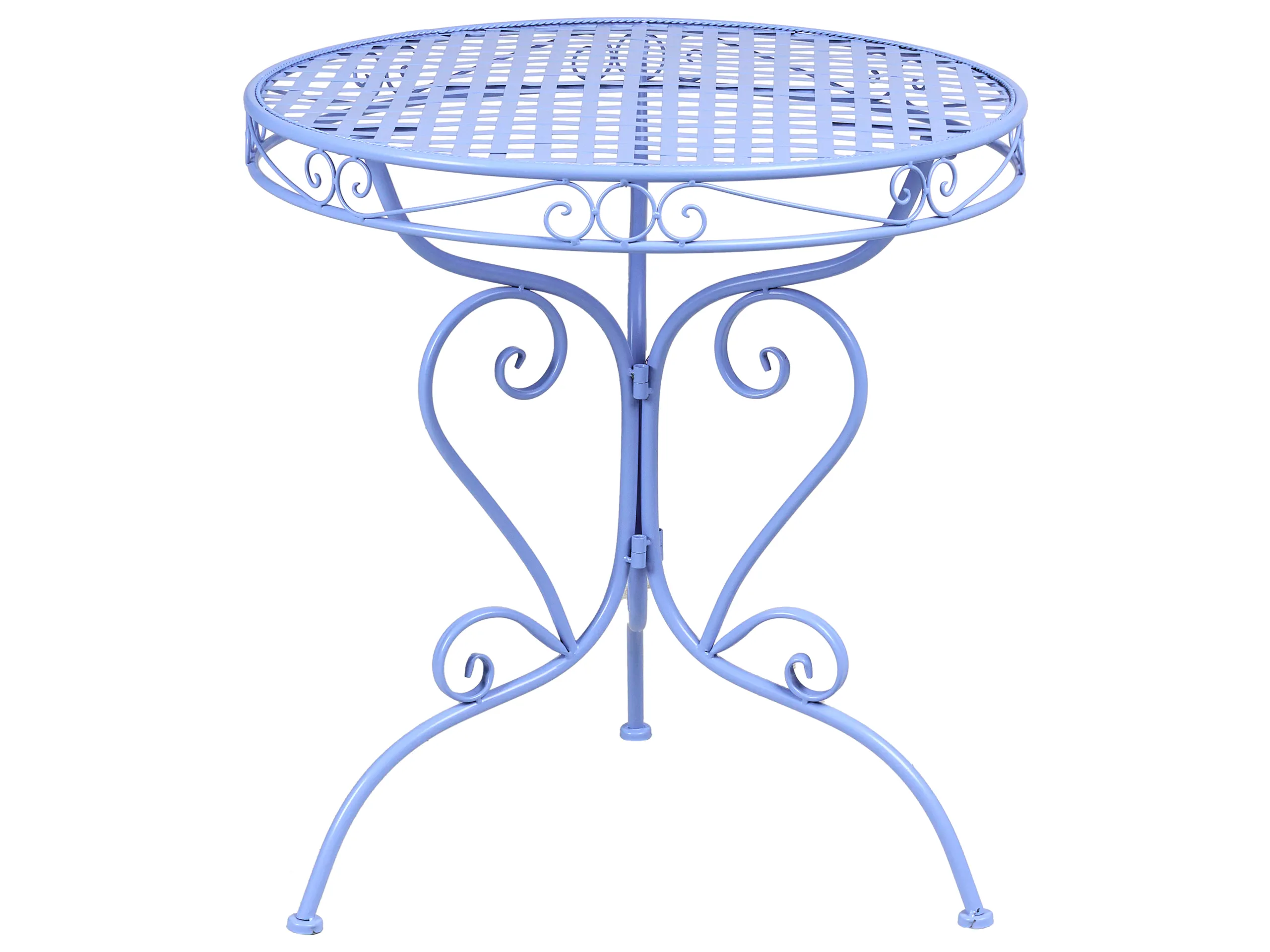 Mesa de balcón ALBINIA 70 cm 70 cm Metal Azul