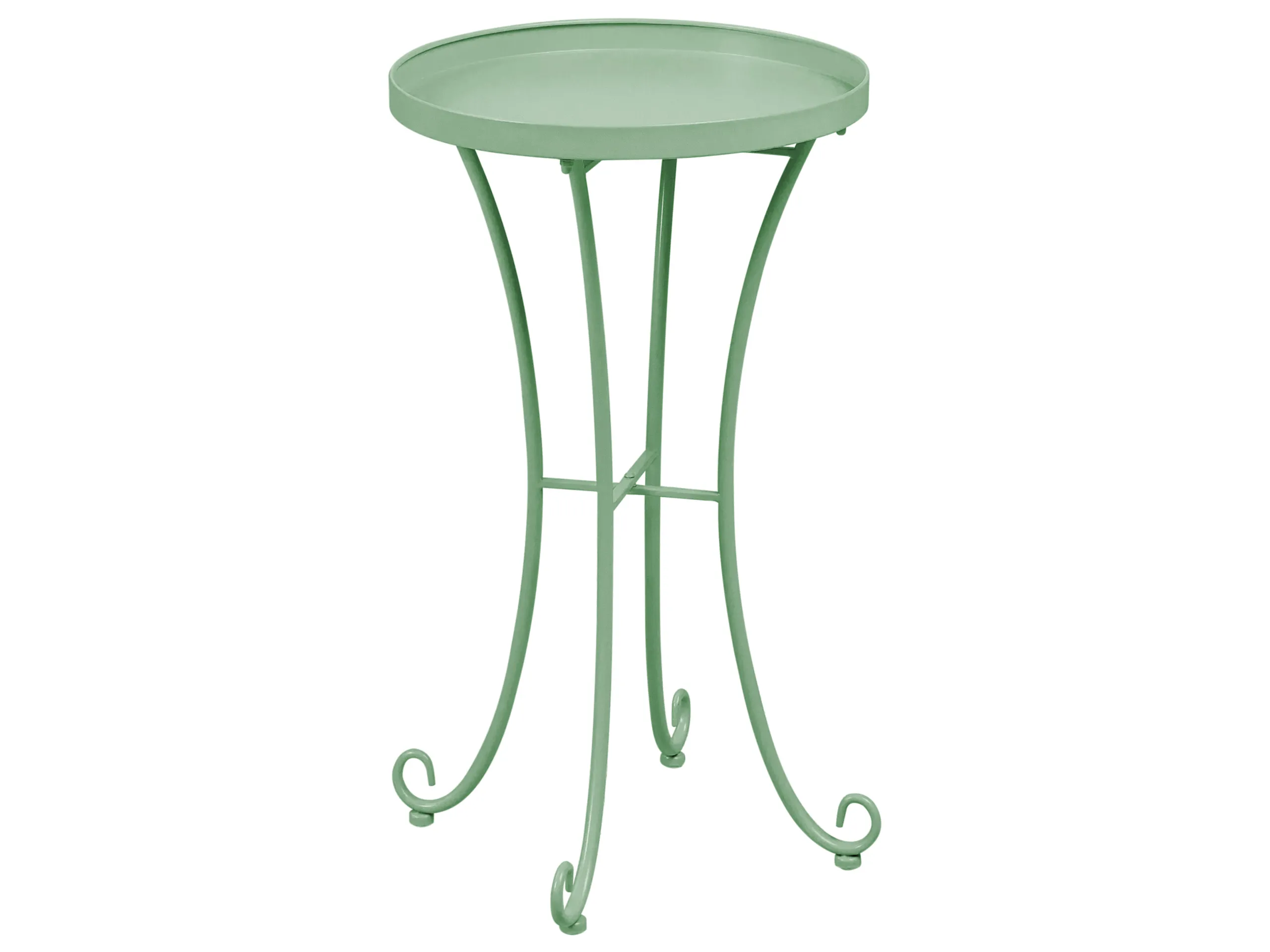 Mesa auxiliar de jardín CAVINIA 40 cm 40 cm Metal Verde