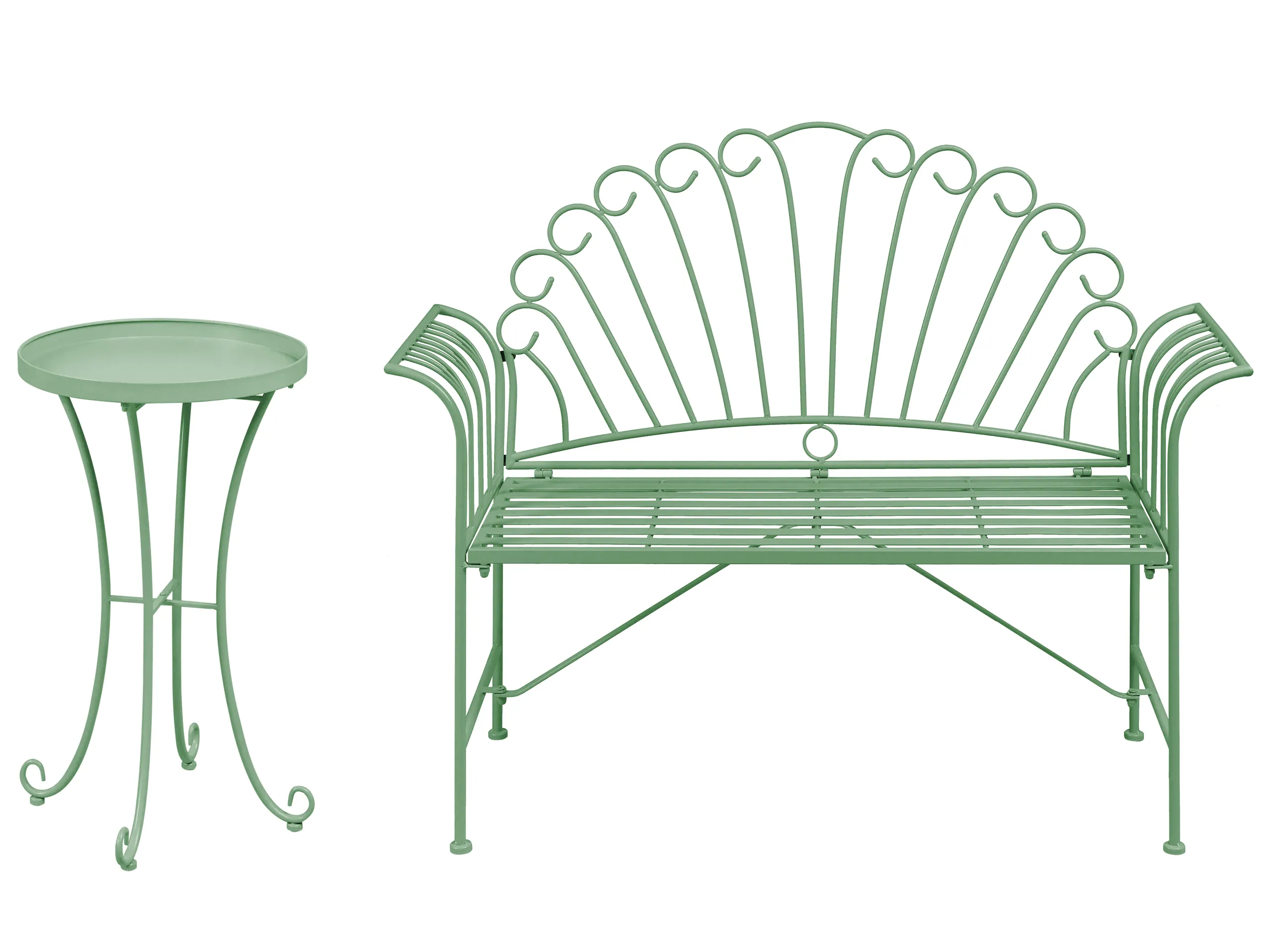 Bistro Set CAVINIA Metal Green