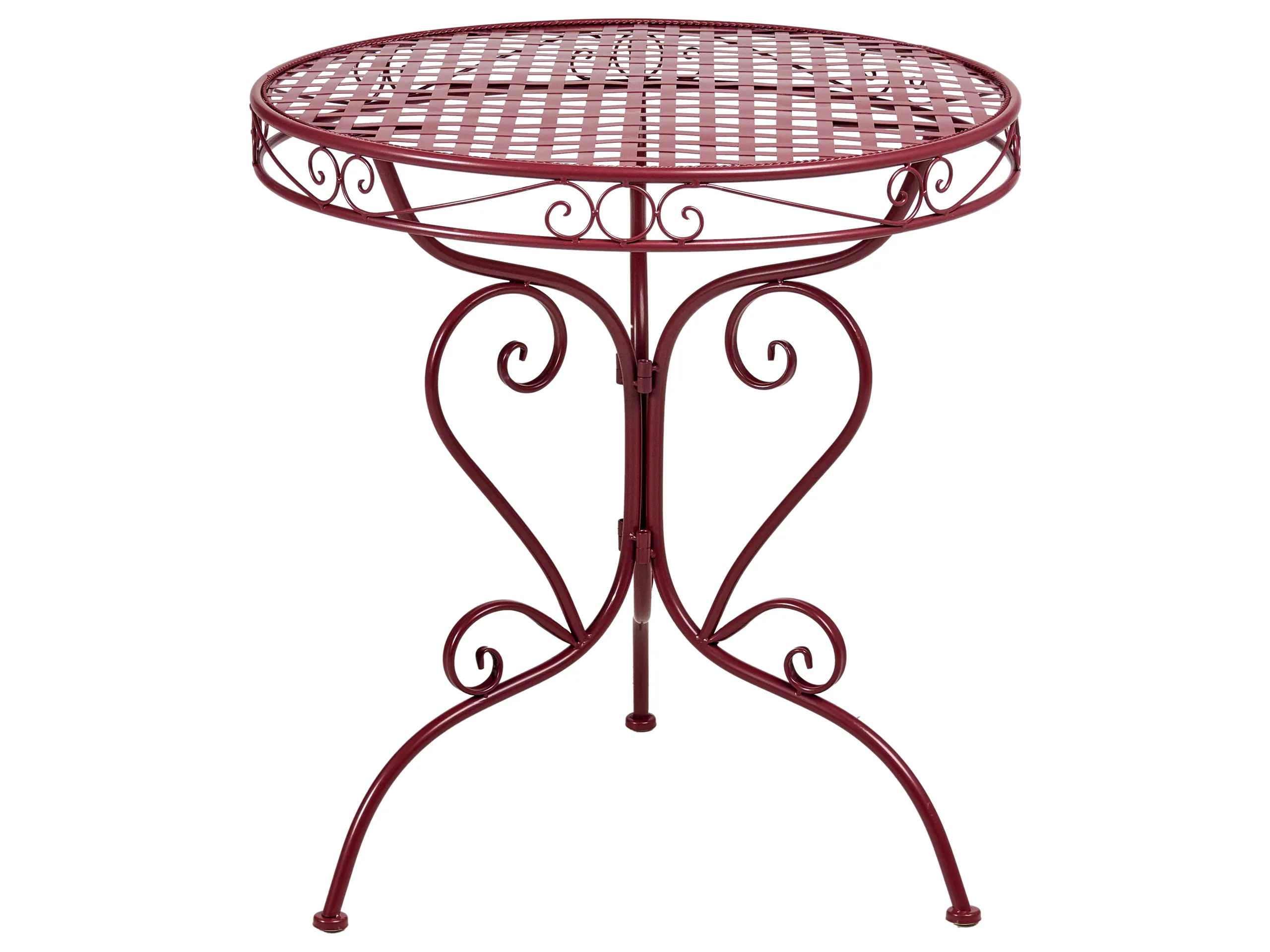 Mesa de balcón ALBINIA 70 cm 70 cm Metal Borgoña