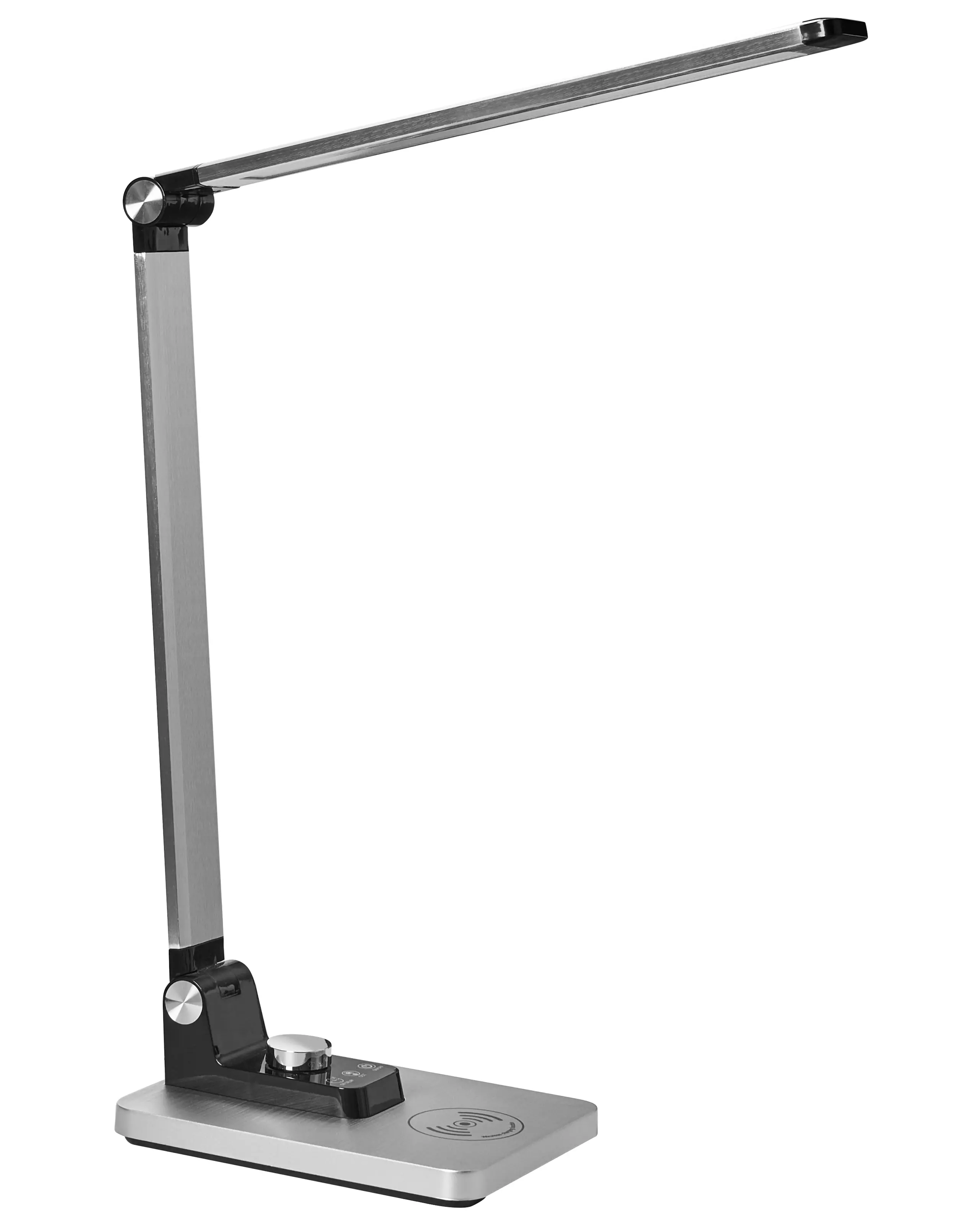 Lámpara LED de escritorio ENIF con cargador inalámbrico Plateado