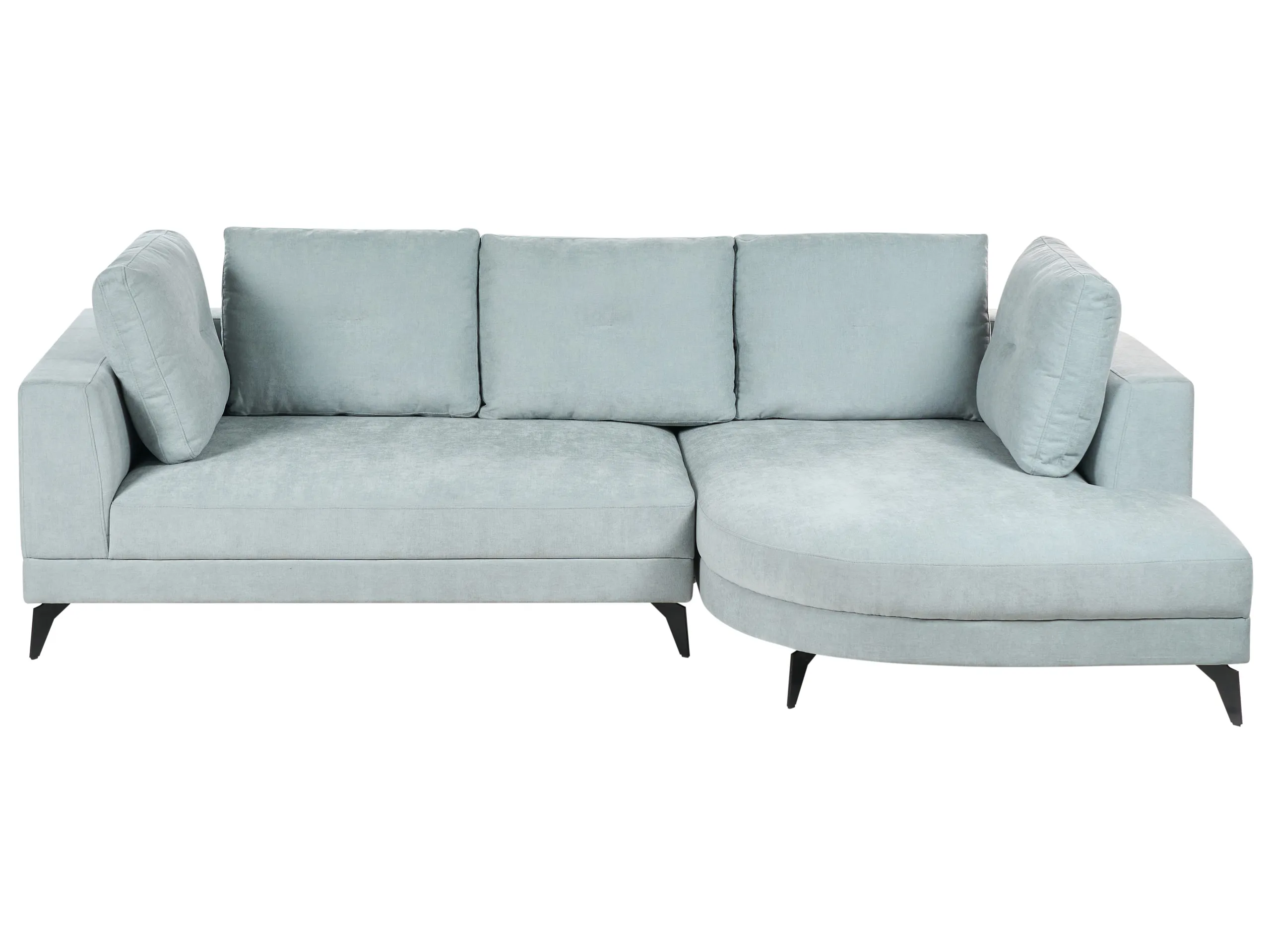 Corner Sofa 3 Seater MARUM Chenille Light Blue Left Hand