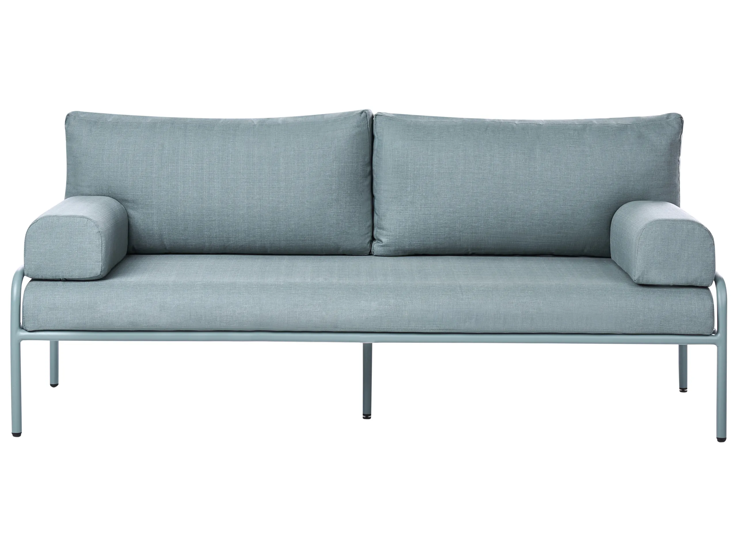 Garden Sofa 2 Seater SOLOFRA Metal Mint Green