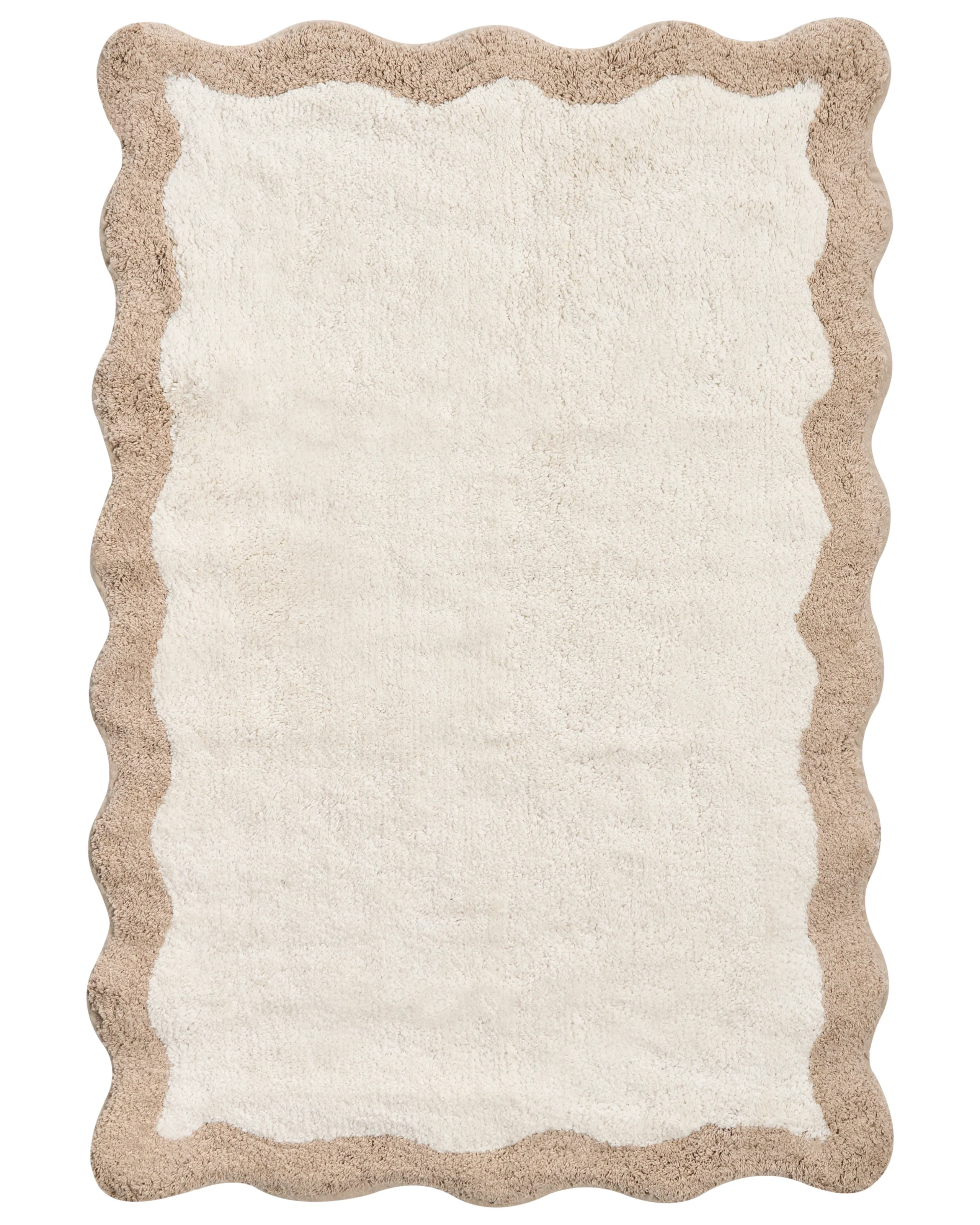 Bath Mat NANGAL Brown/ Beige 60 x 90 cm Cotton