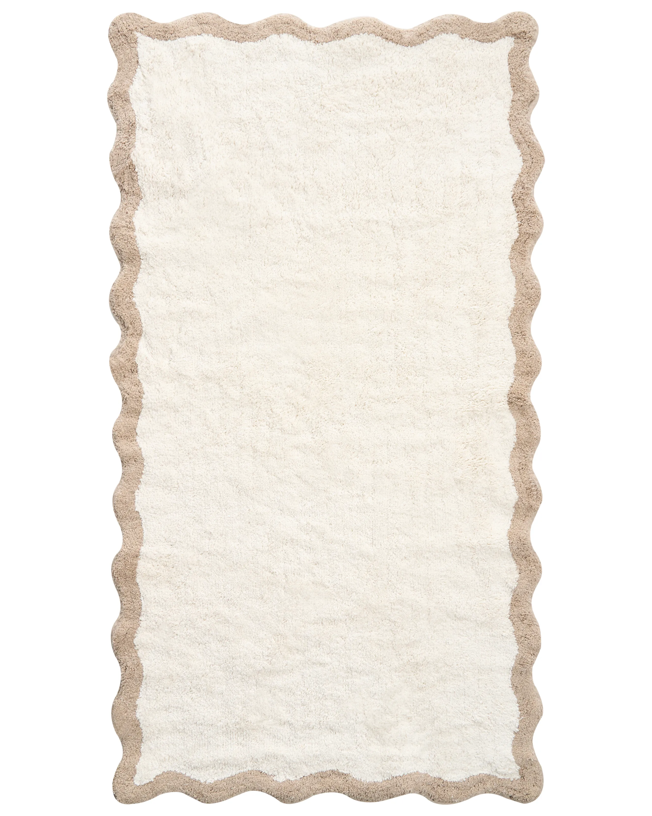 Bath Mat NANGAL Brown/ Beige 80 x 150 cm Cotton