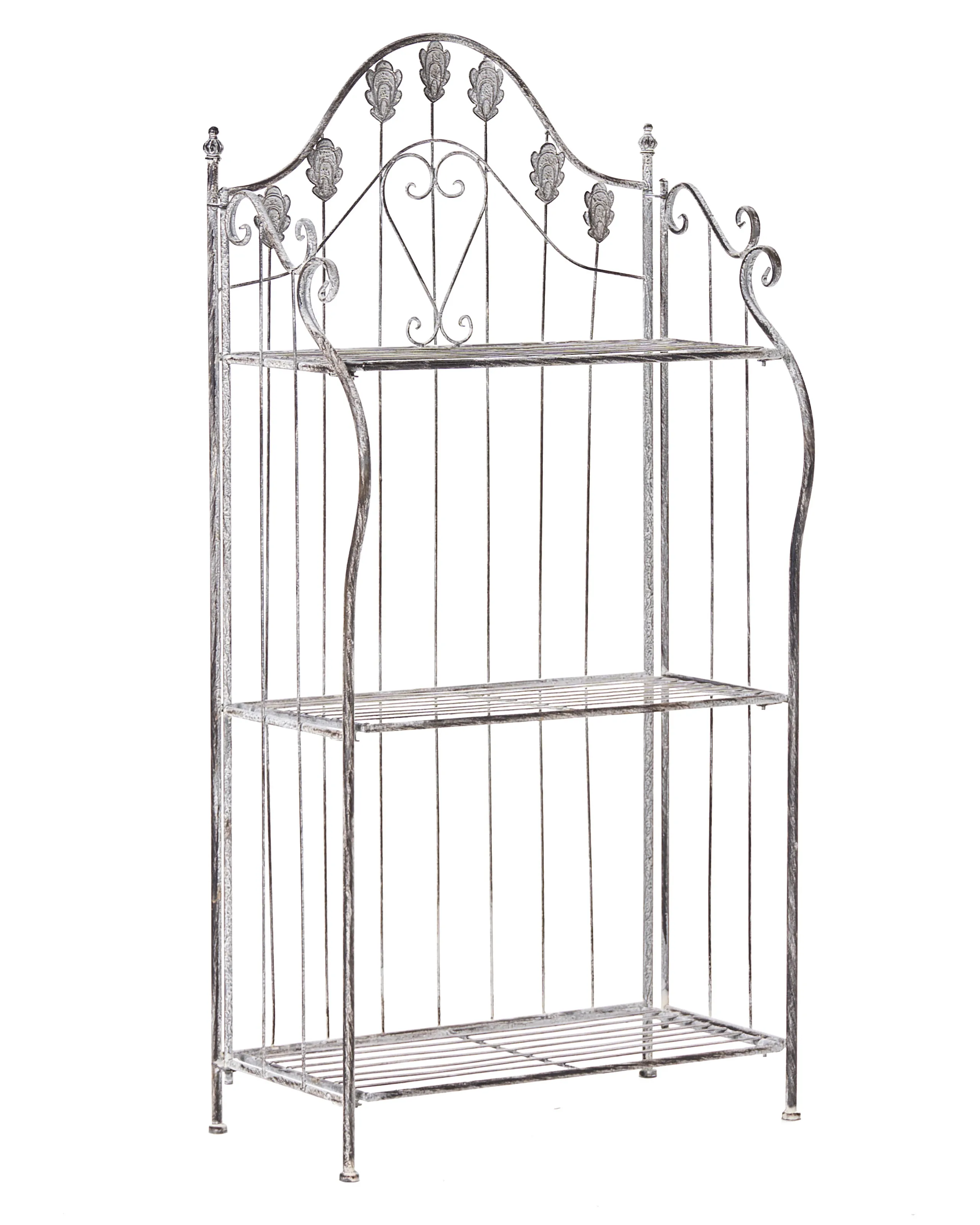 Shelving Unit VISANO Metal 123 cm 59 cm Grey