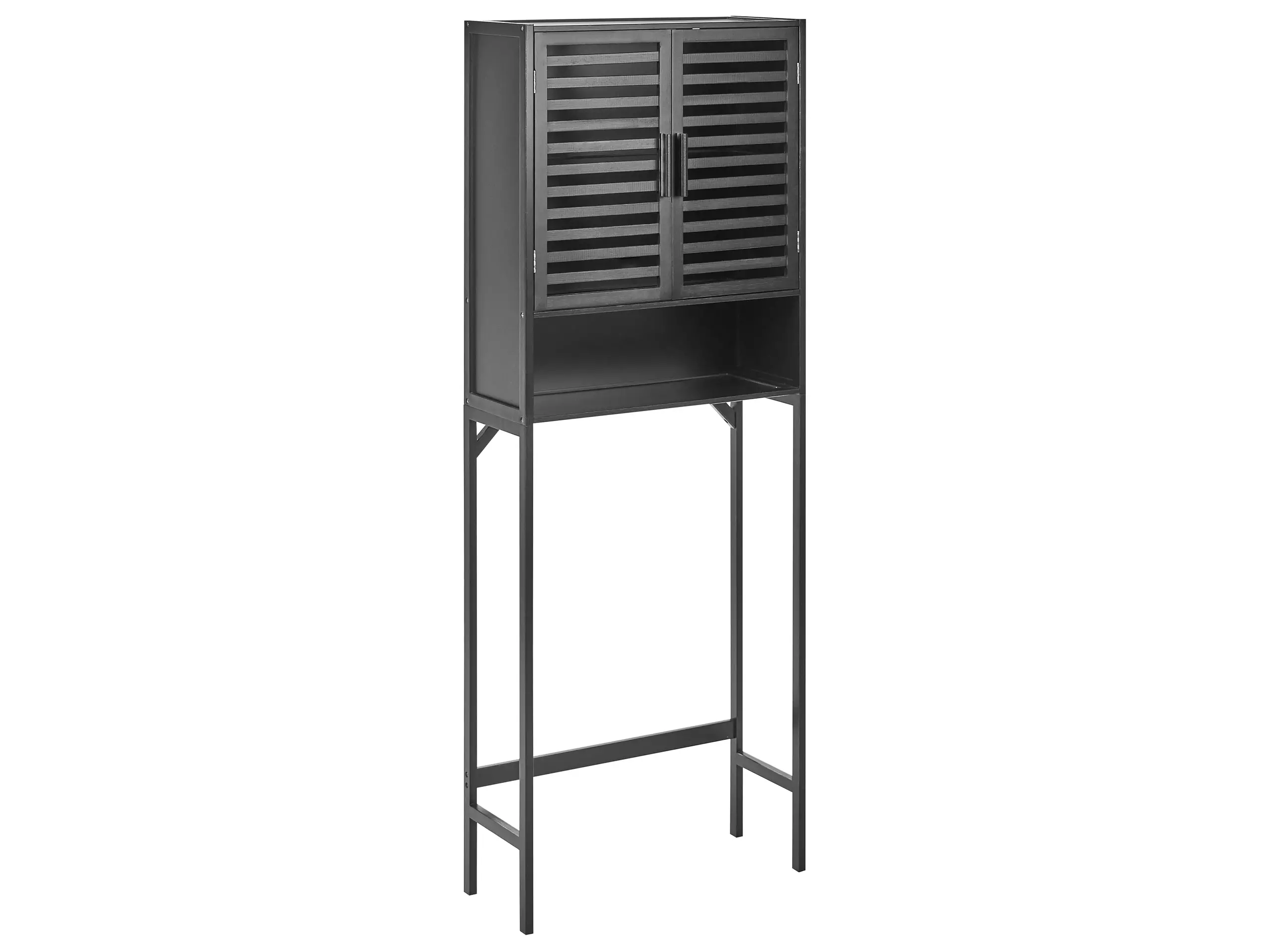 Armario de baño OKARCHE Bambú 63 cm Negro