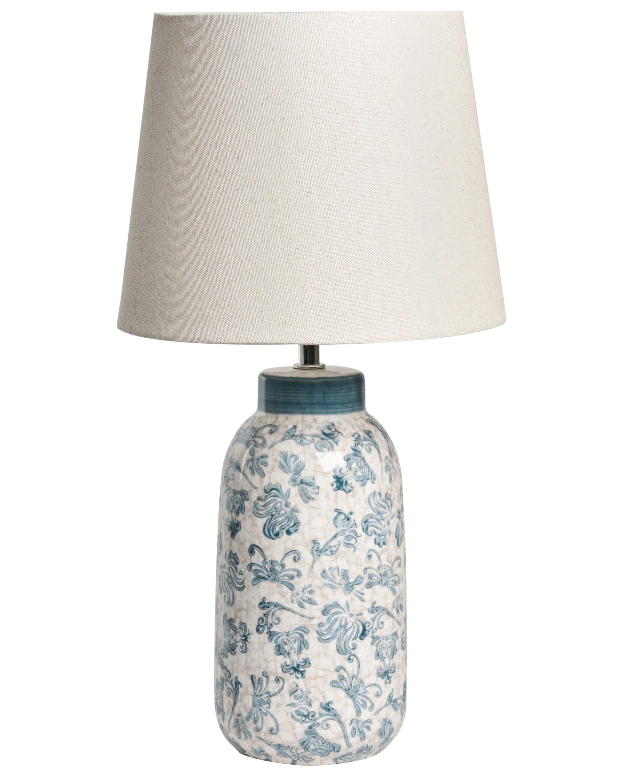 Lámpara de mesa LEMPA Cerámica Blanco/Azul