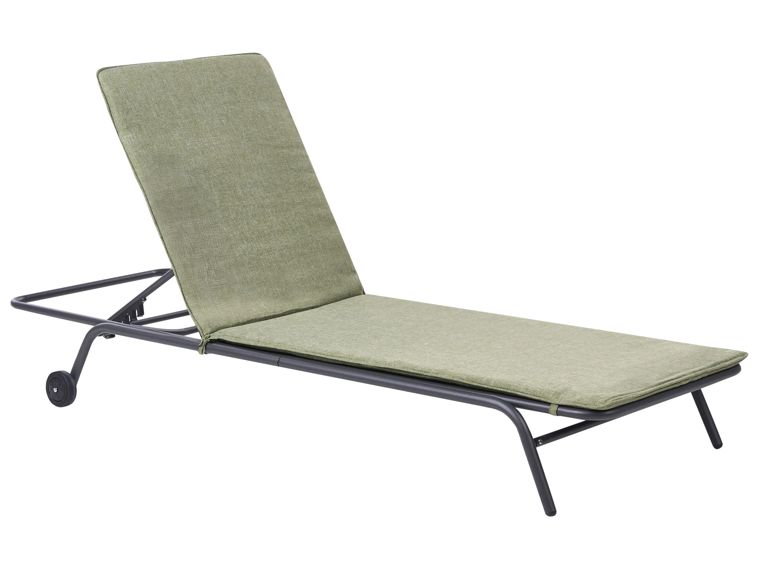 Sun Lounger VOLTERRA Reclining Metal Green