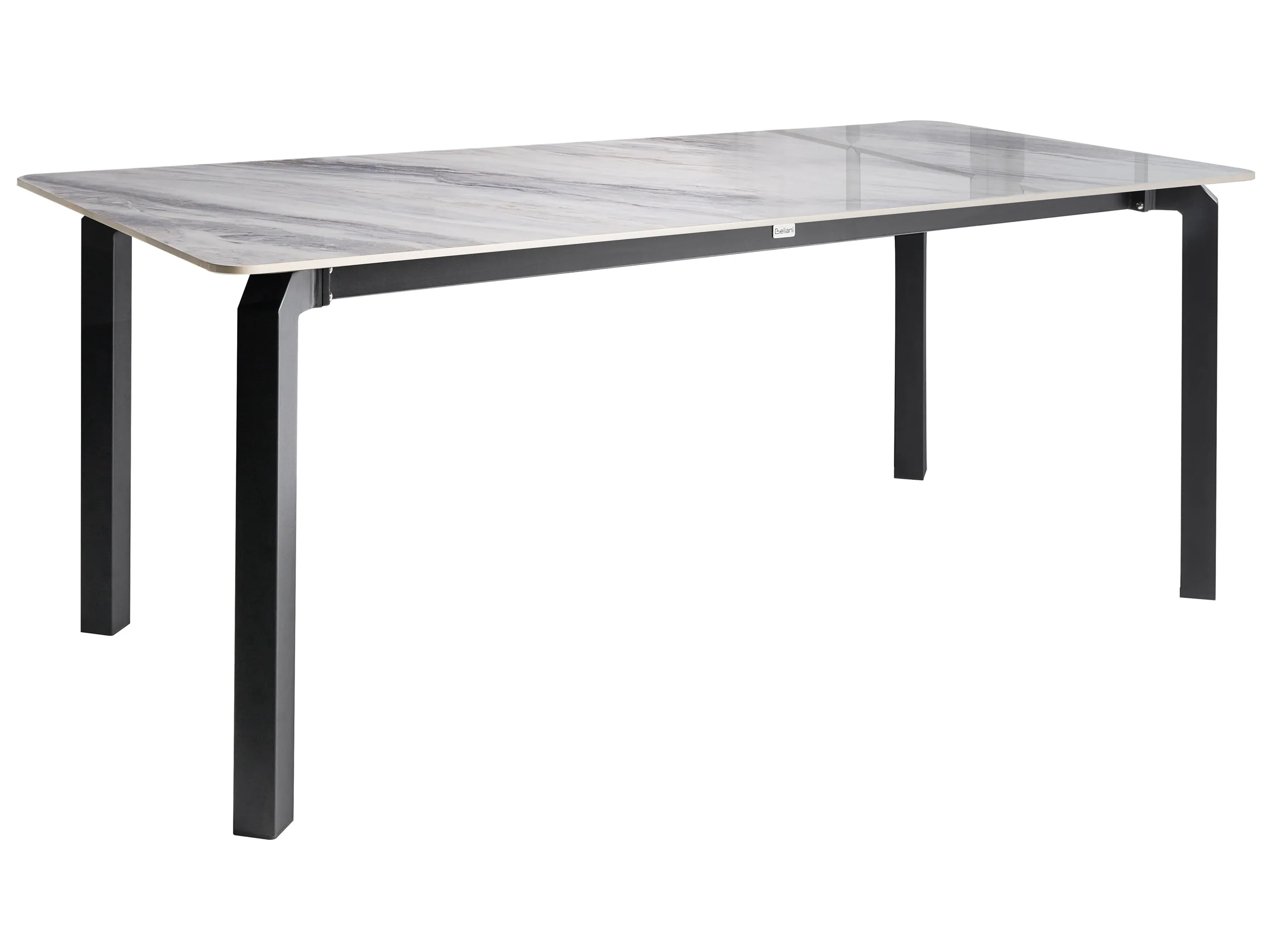 Mesa de jardín FELETTO 180 cm 90 cm Piedra Mármol gris