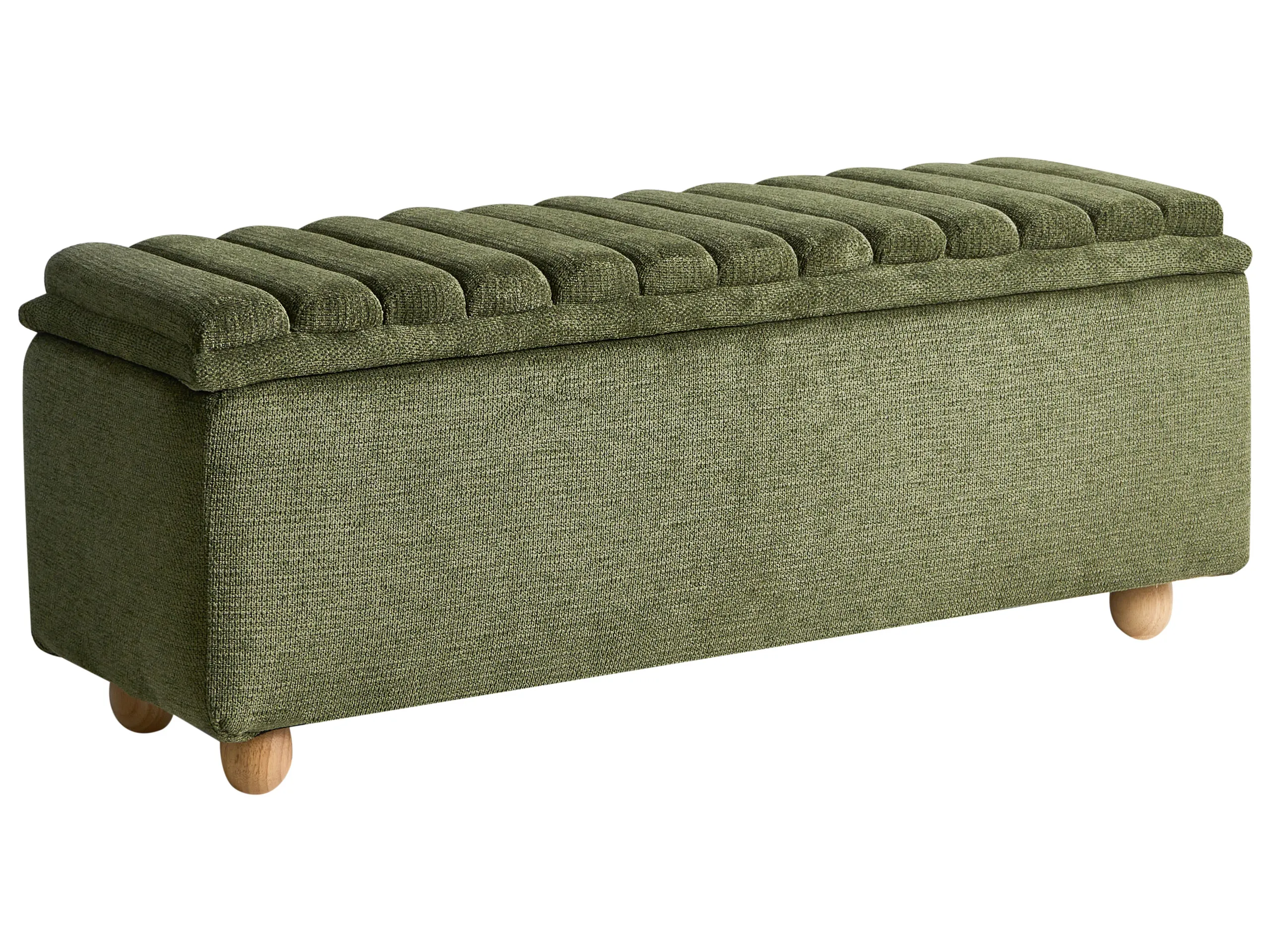 Upholstered Storage Bench SALIDA Fabric Green