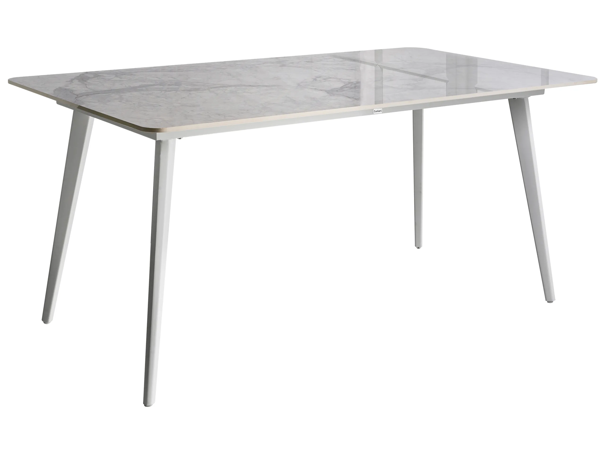 Garden Dining Table RODALLO 160 cm 90 cm Stone White Marble