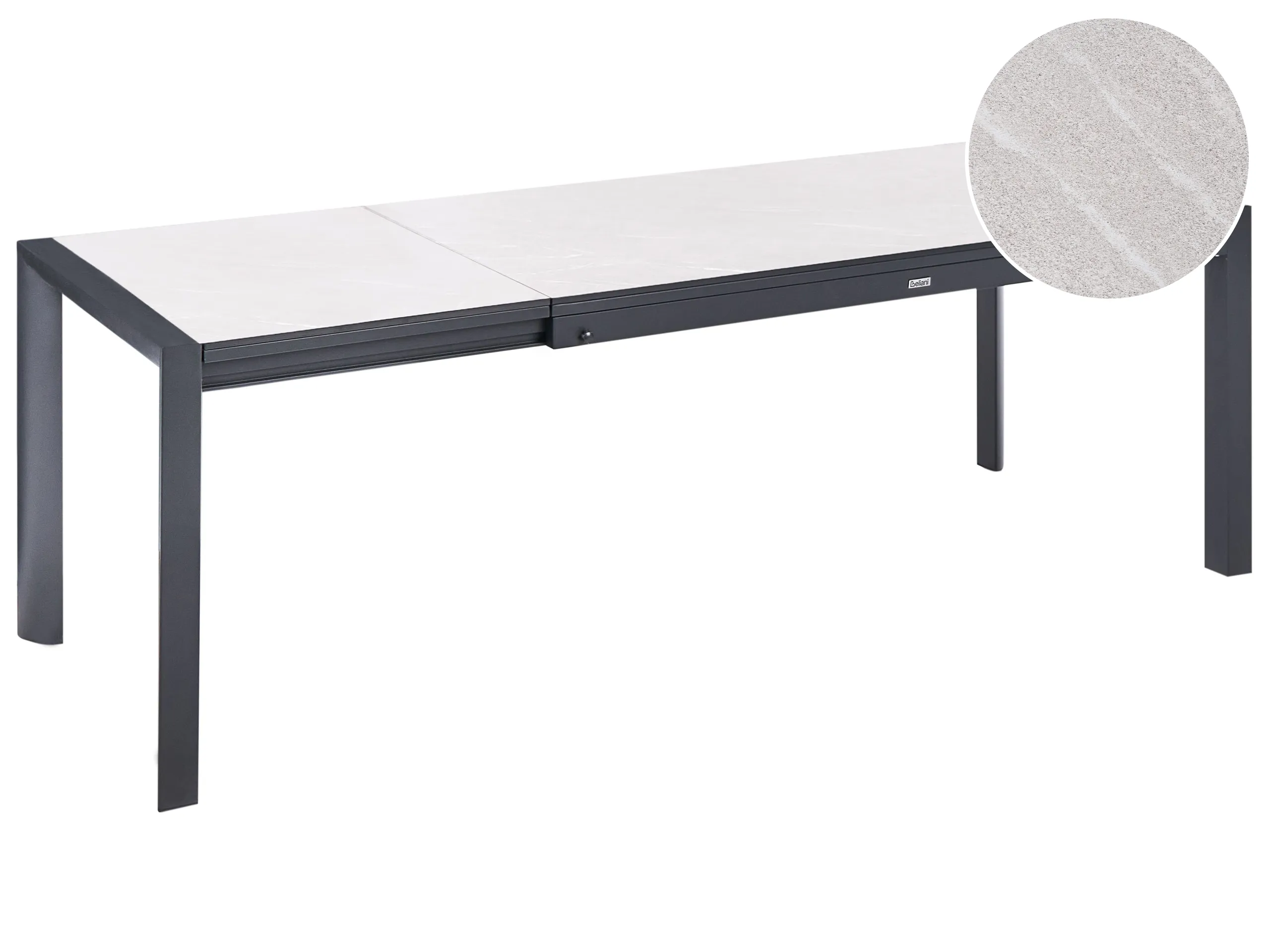 Mesa de jardín extensible BINASCO 160/220 cm 90 cm Beige
