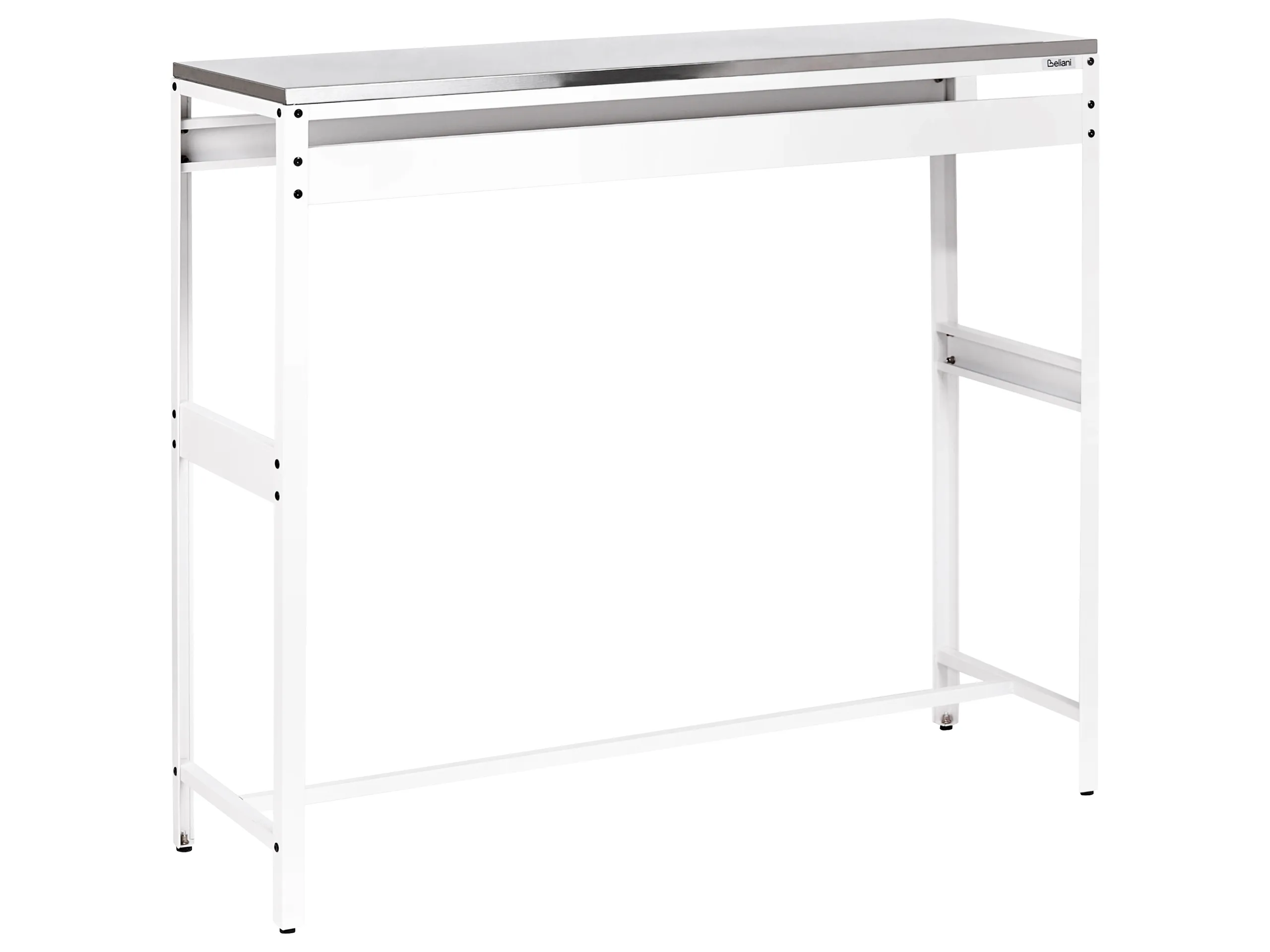 Mesa de bar para exterior MAENZA 120 cm 40 cm Metal Blanco