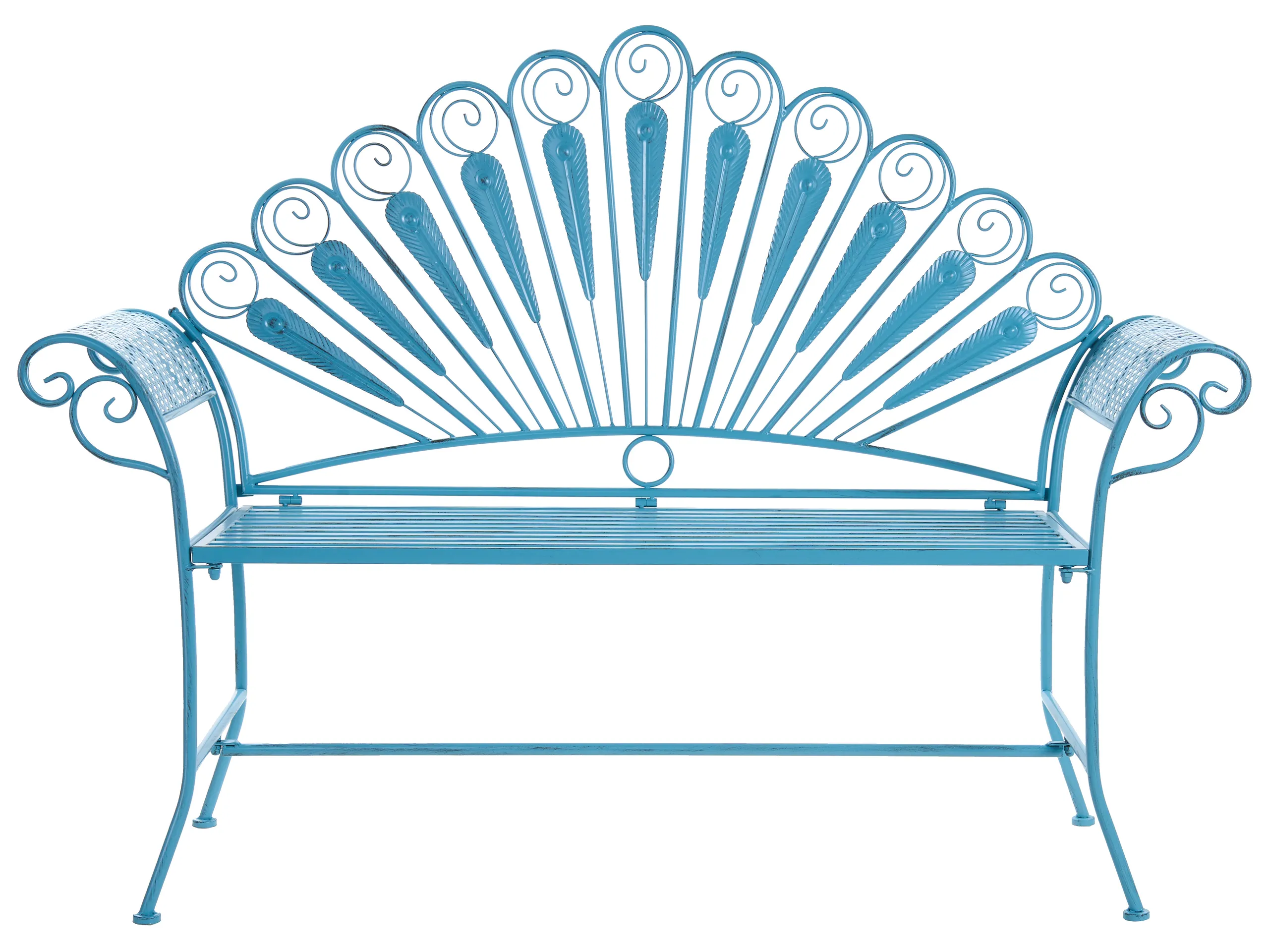 Garden Bench PAVIA 146 cm Metal Blue