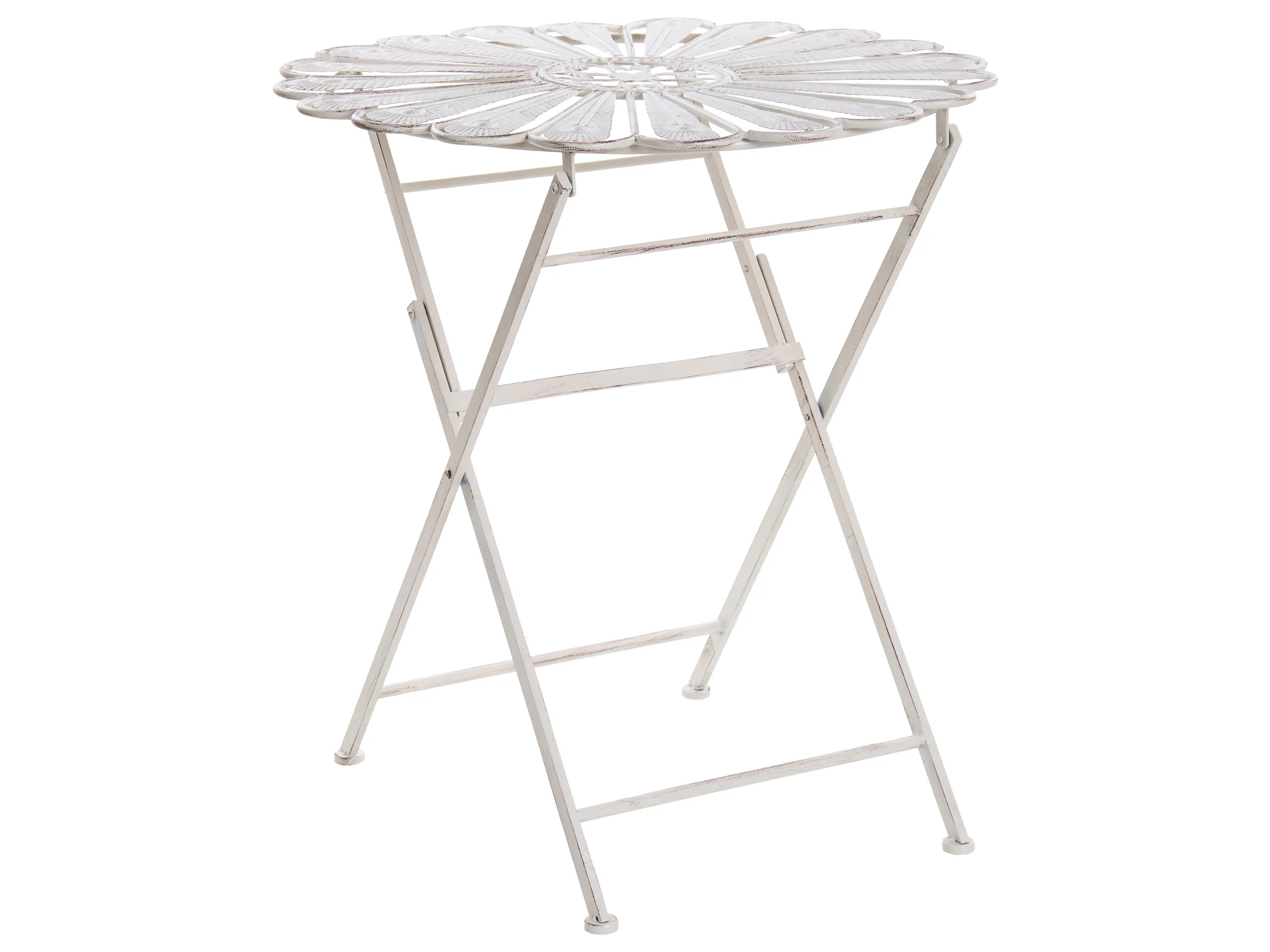 Mesa de balcón PAVIA 71 cm 71 cm Metal Blanco crema