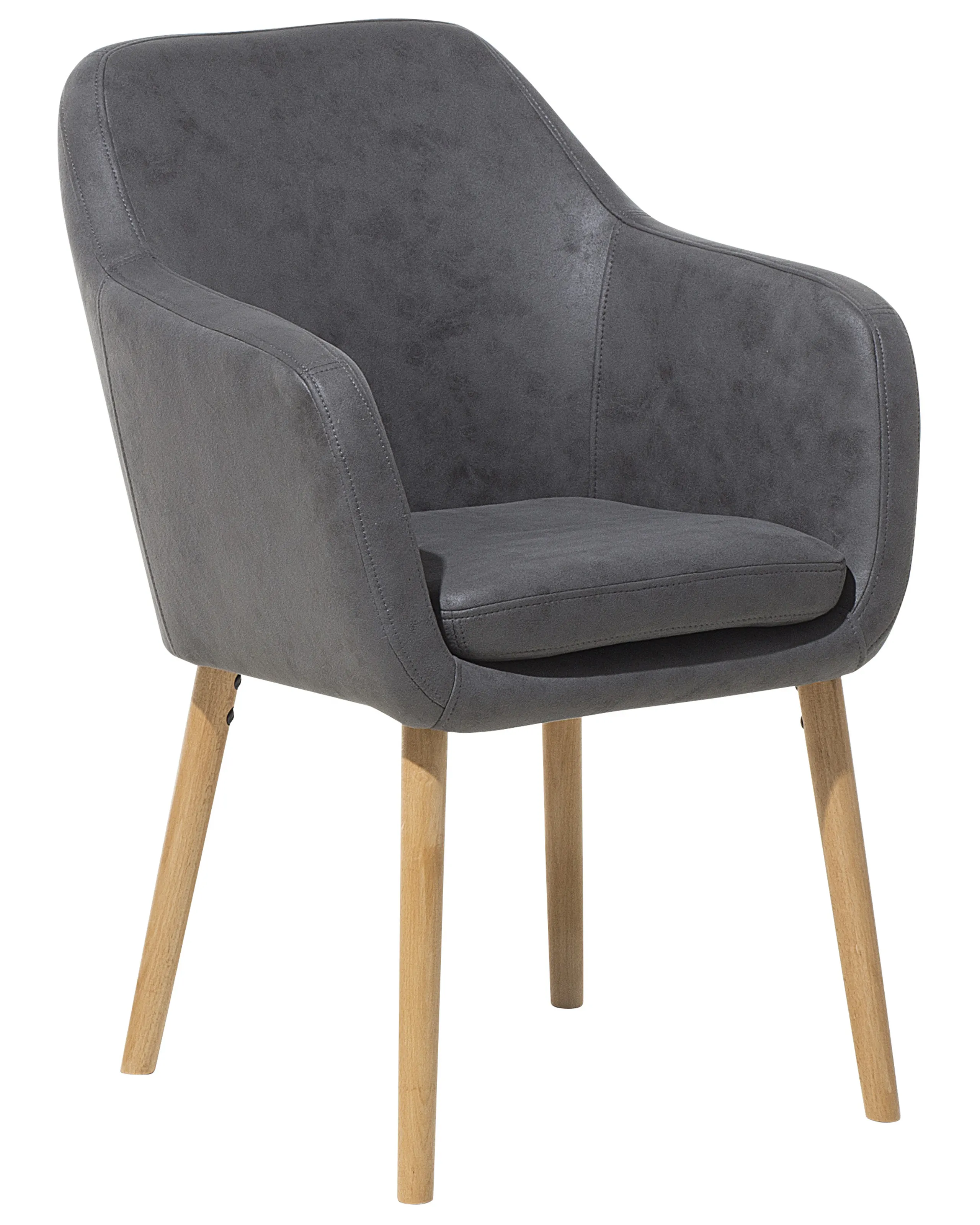 Dining Chair YORKVILLE Faux Leather Grey