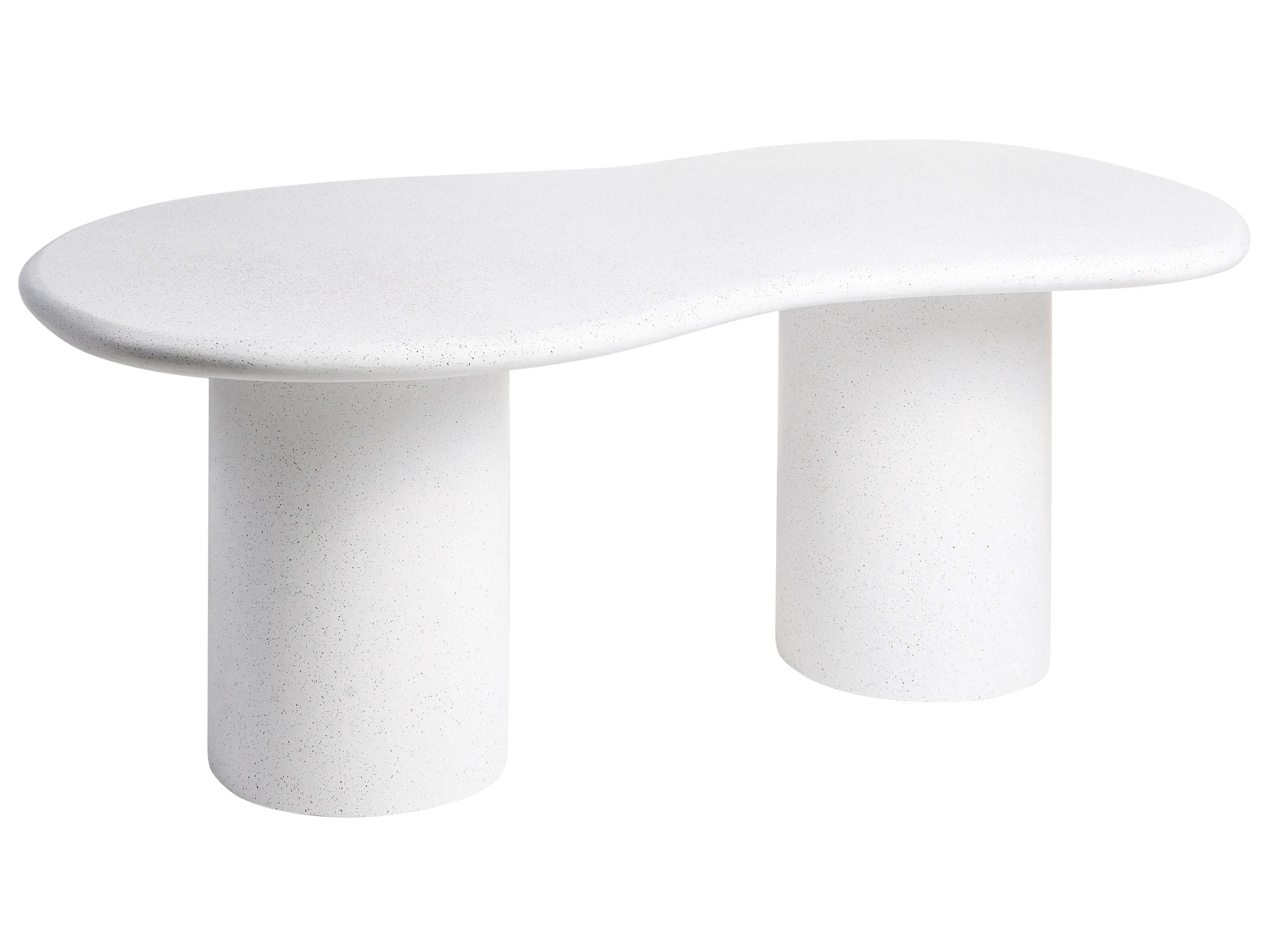Mesa de jardín SIRMIONE 200 cm 110 cm Efecto terrazo Terrazo blanco